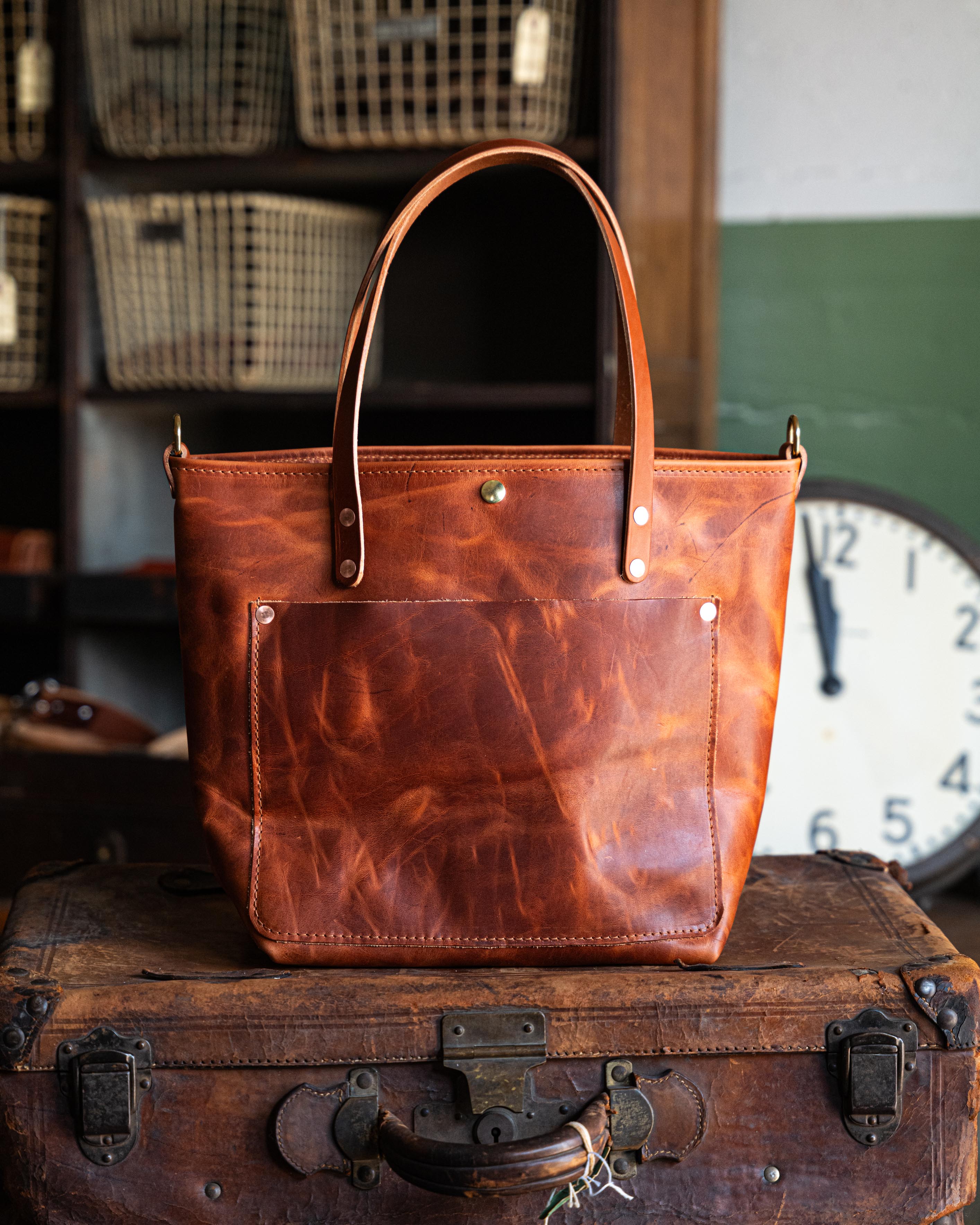 English Tan Derby Bucket Bag