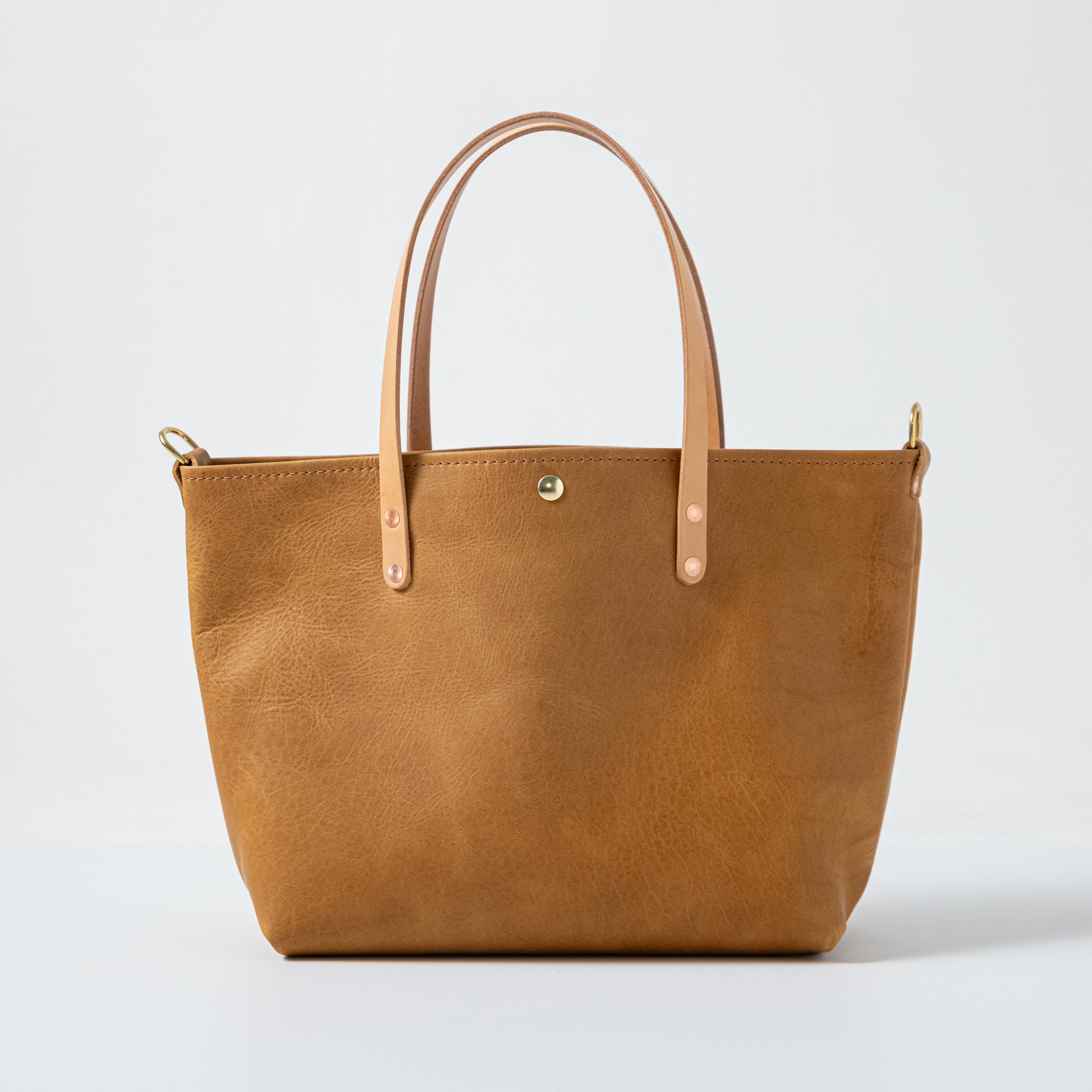 Scratch-and-Dent Natural Bison East West Travel Tote