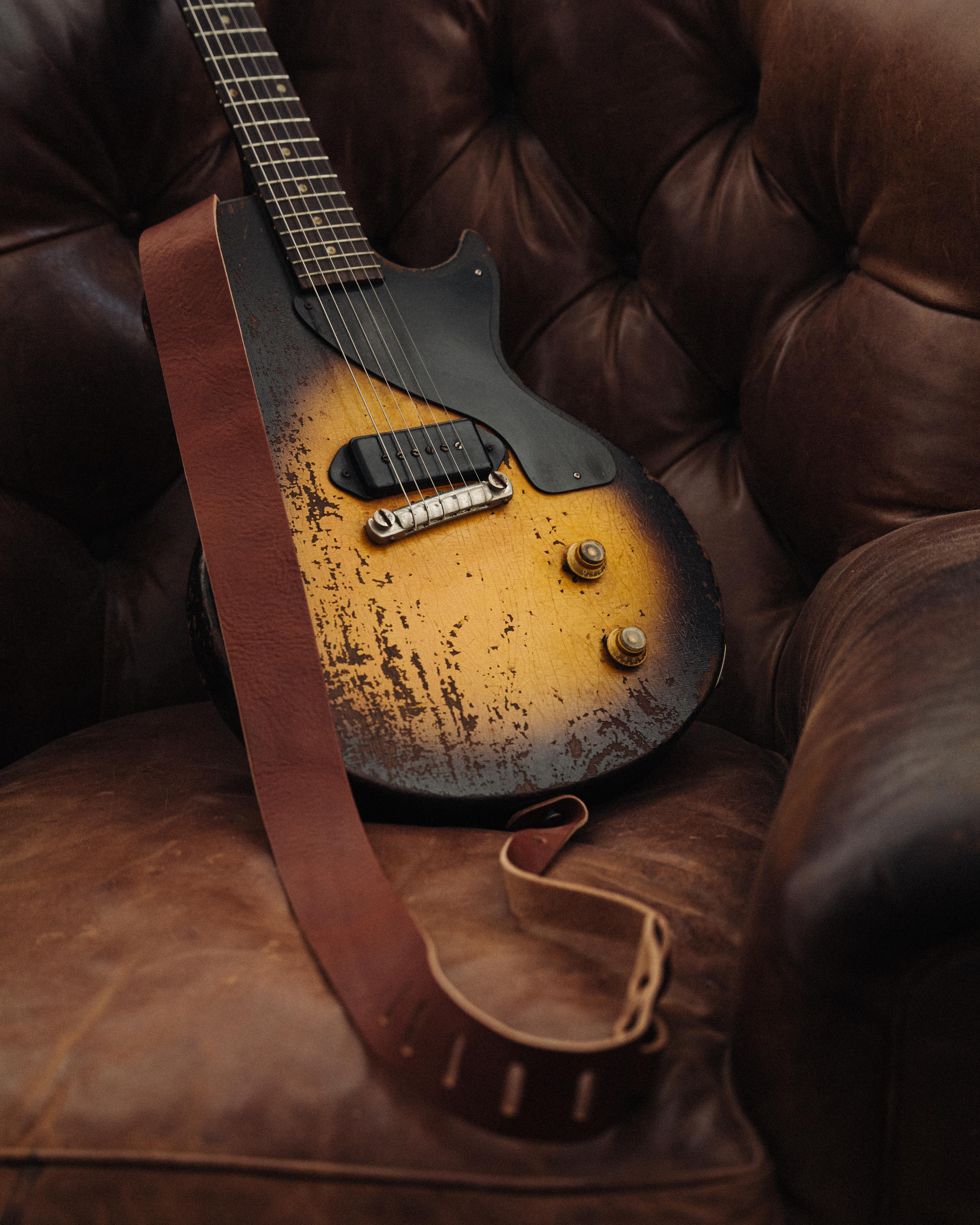 Tan 2" Guitar Strap