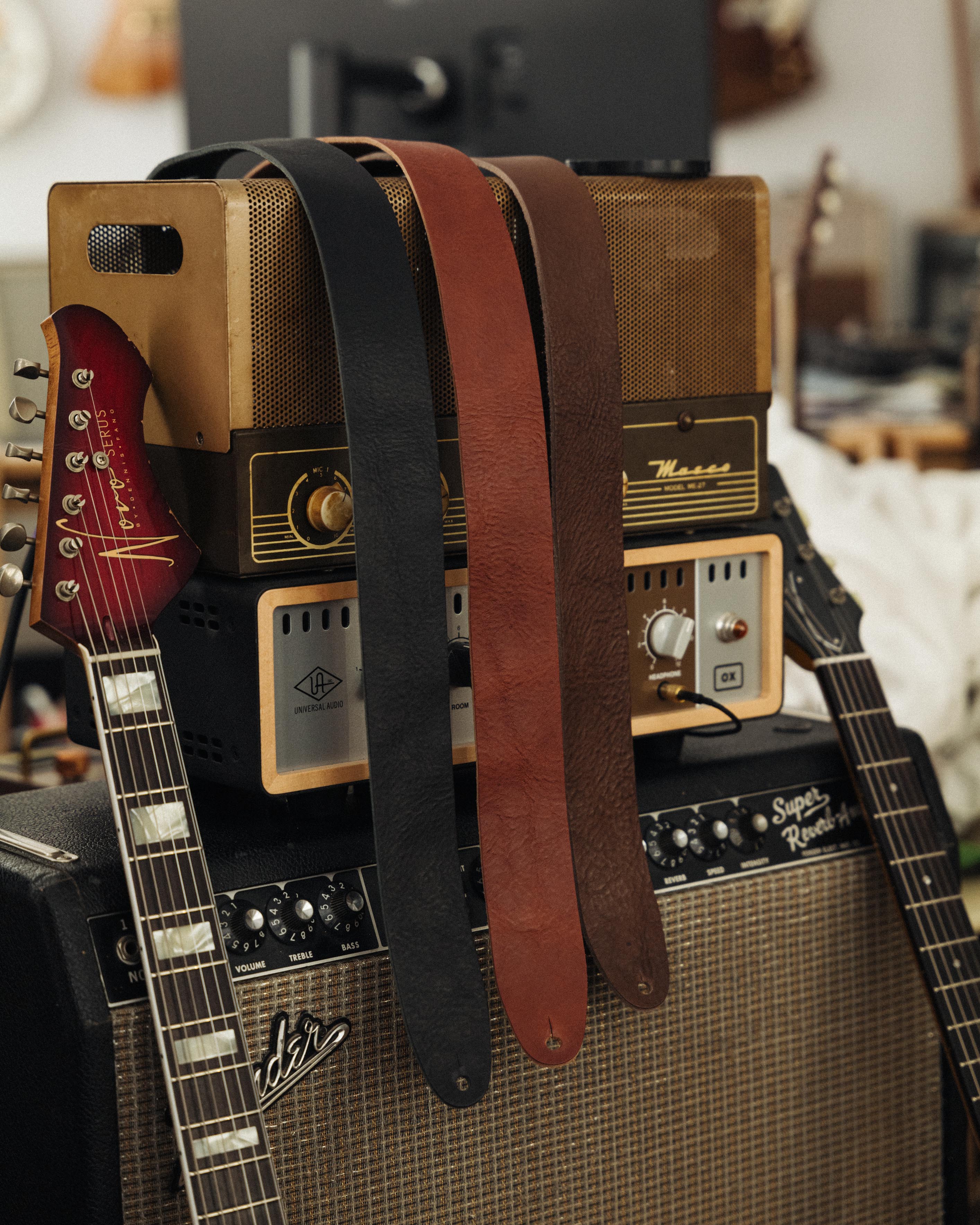 Tan 2" Guitar Strap