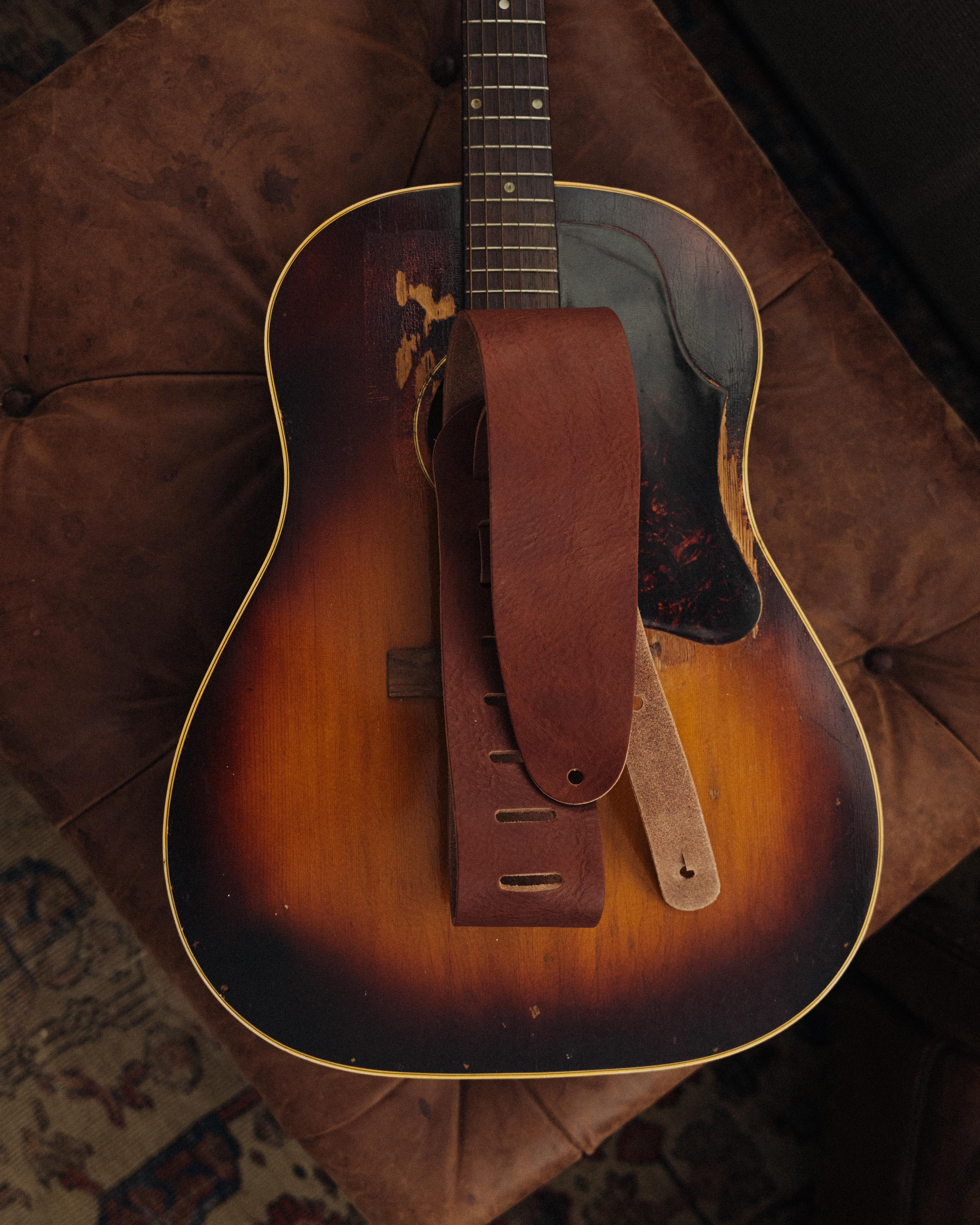 Tan 3" Guitar Strap