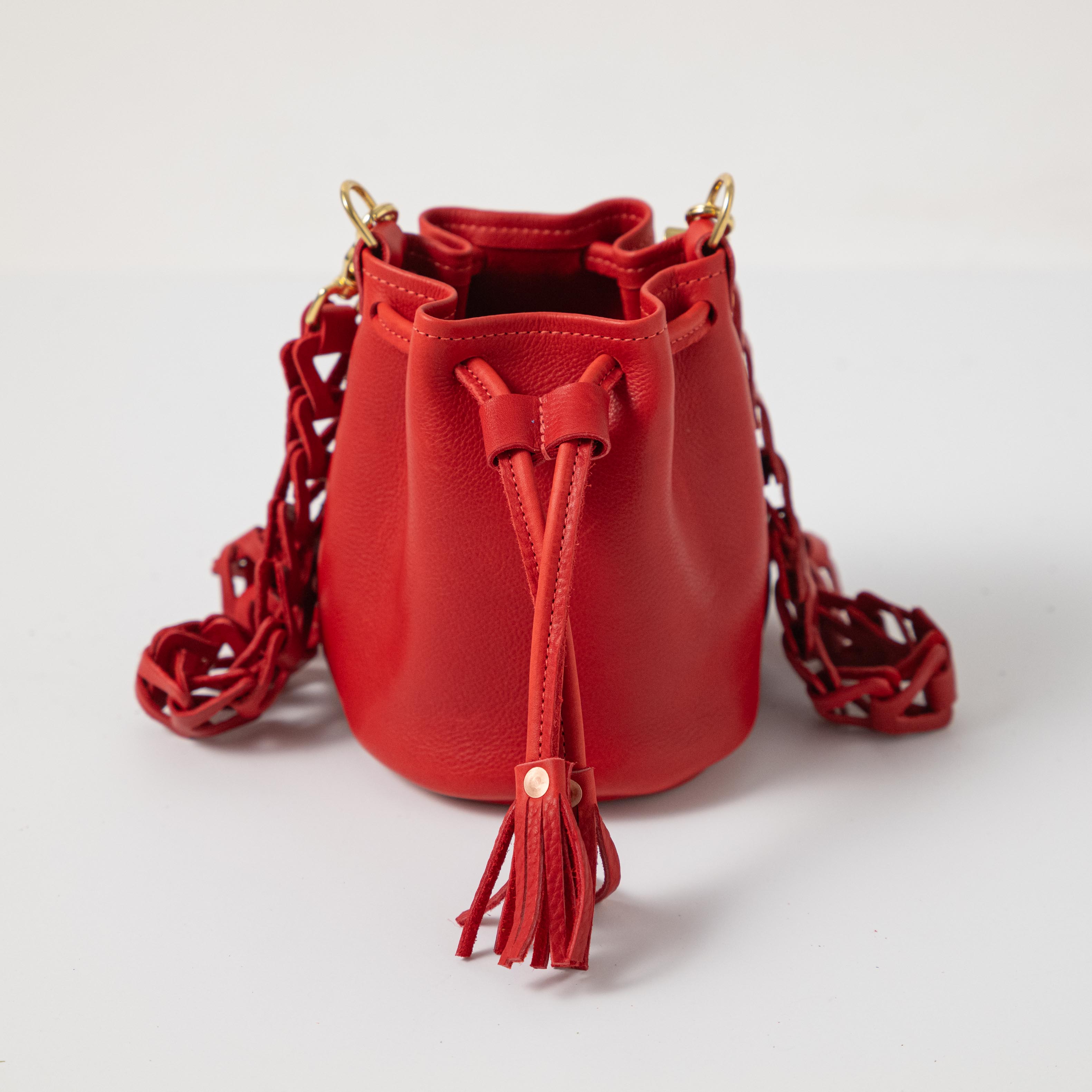 Red Cypress Mini Bucket Bag