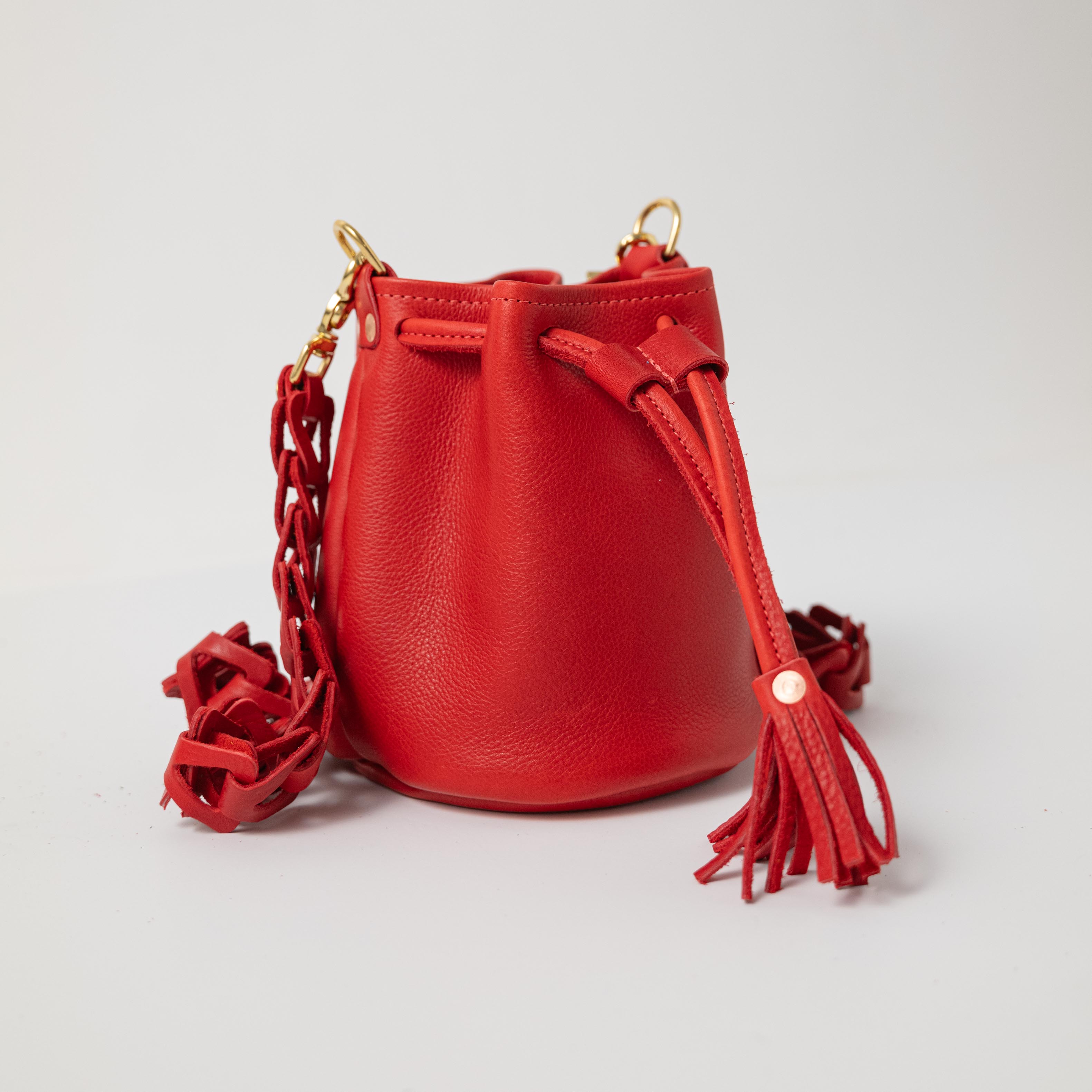 Red Cypress Mini Bucket Bag