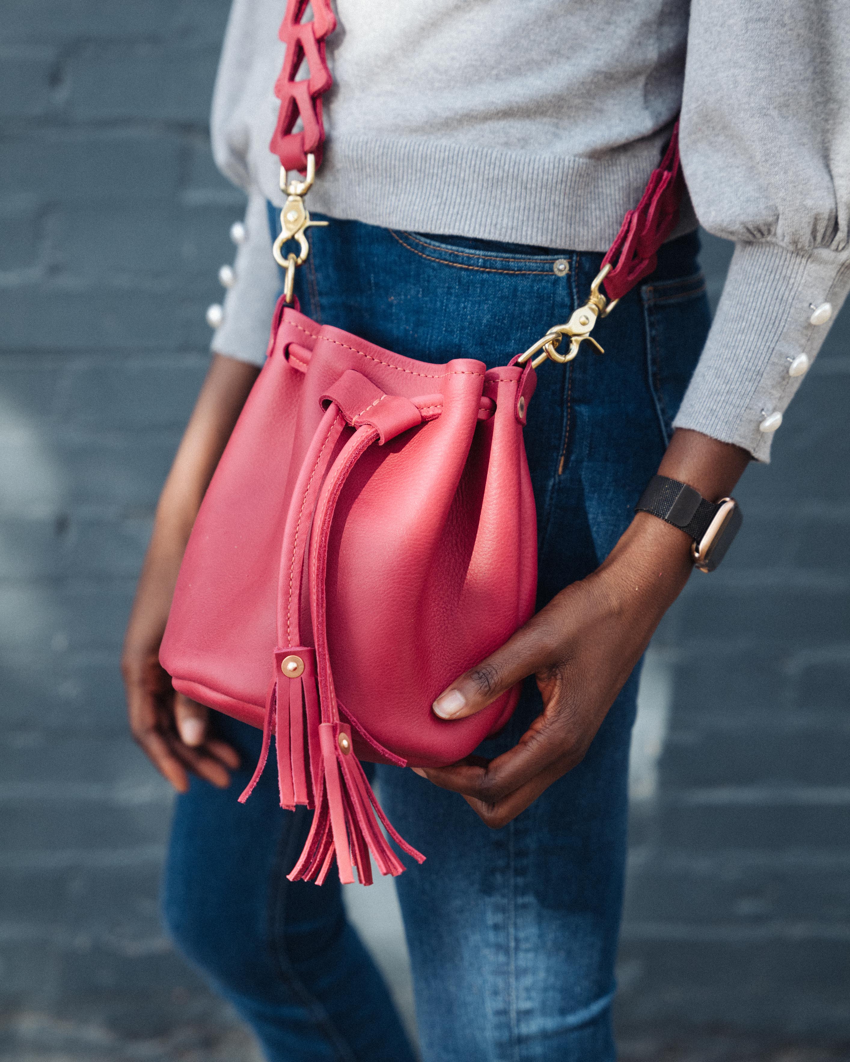 Red Cypress Mini Bucket Bag