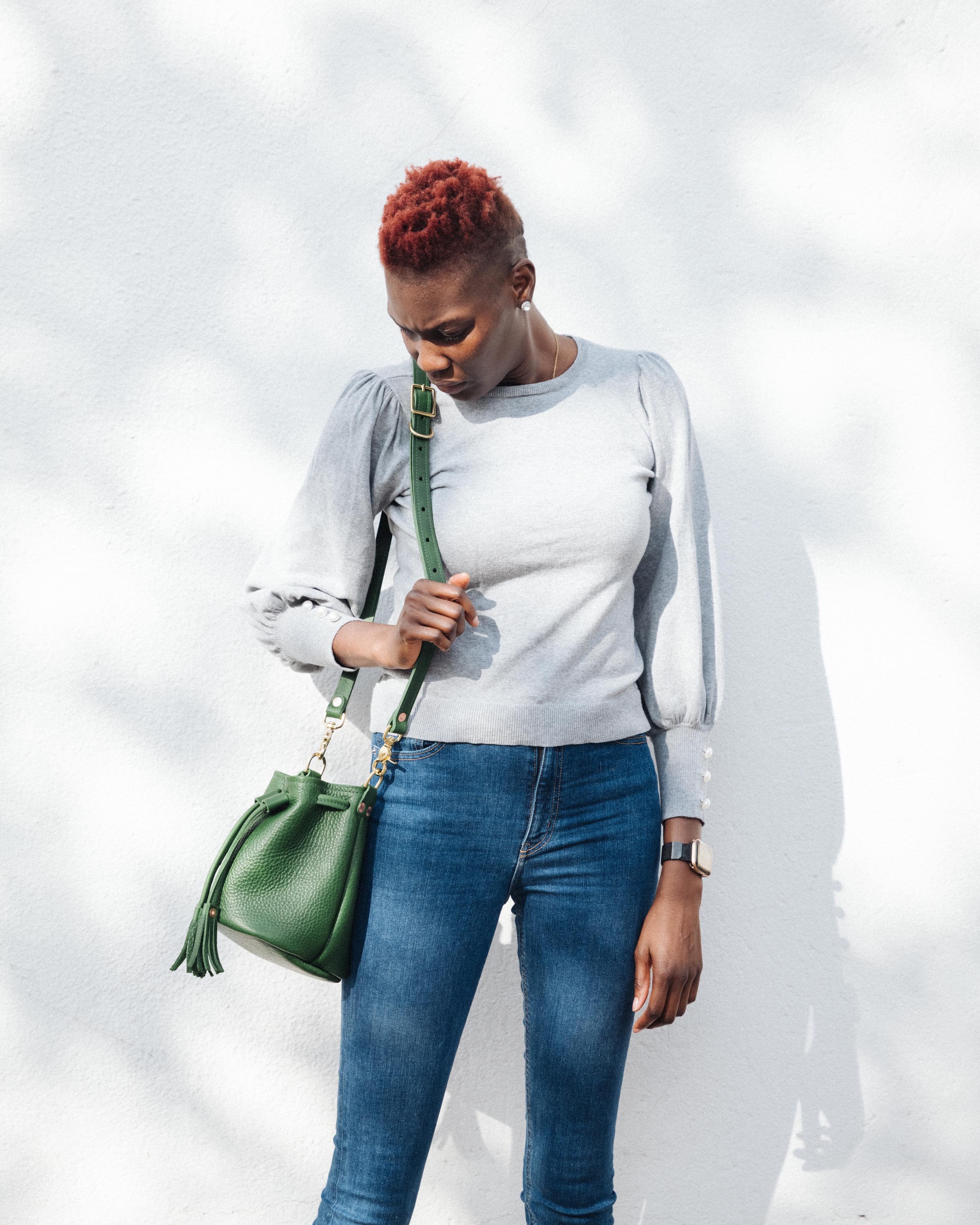 Scratch-and-Dent Purple Kodiak Mini Bucket Bag