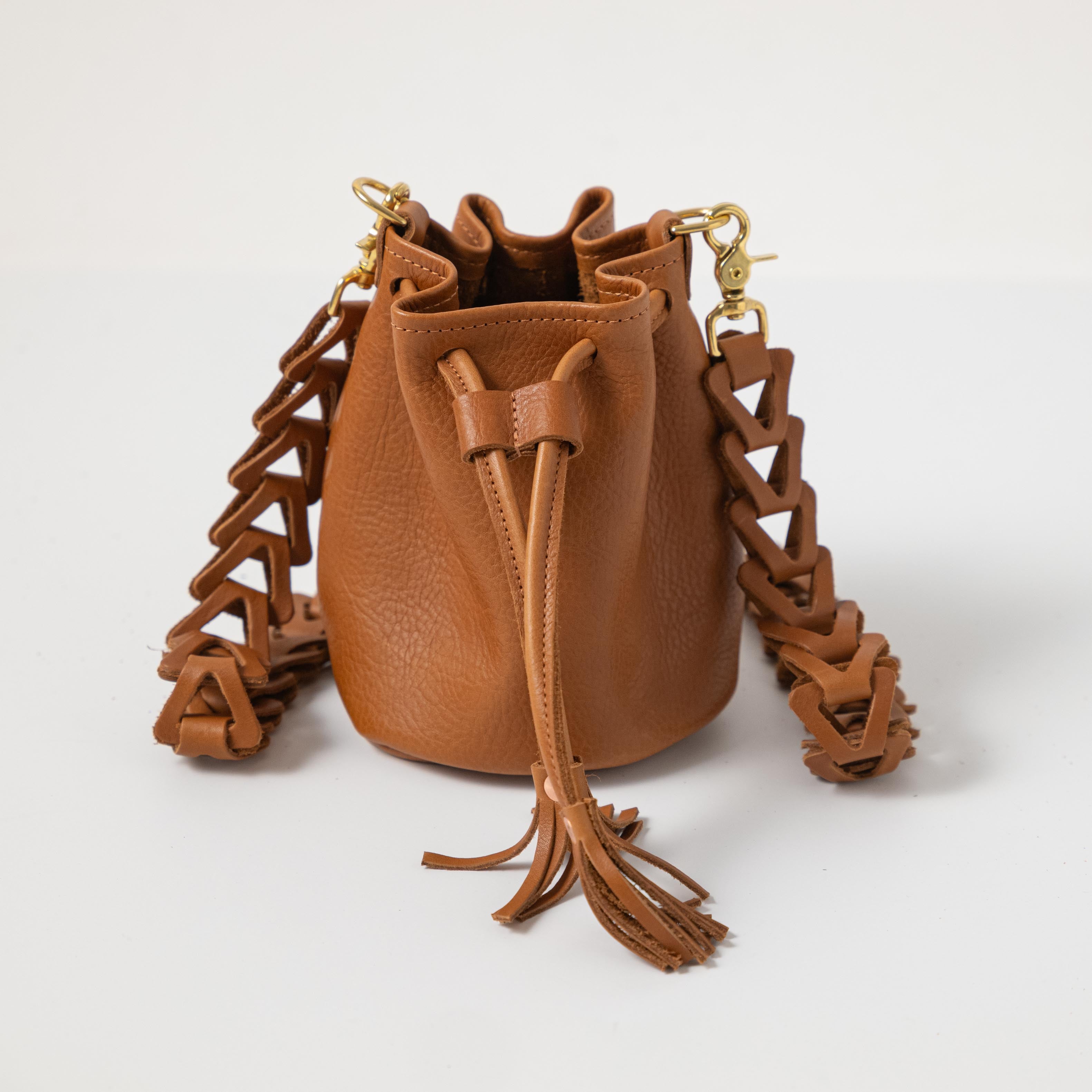 Leather Mini Bucket Bag