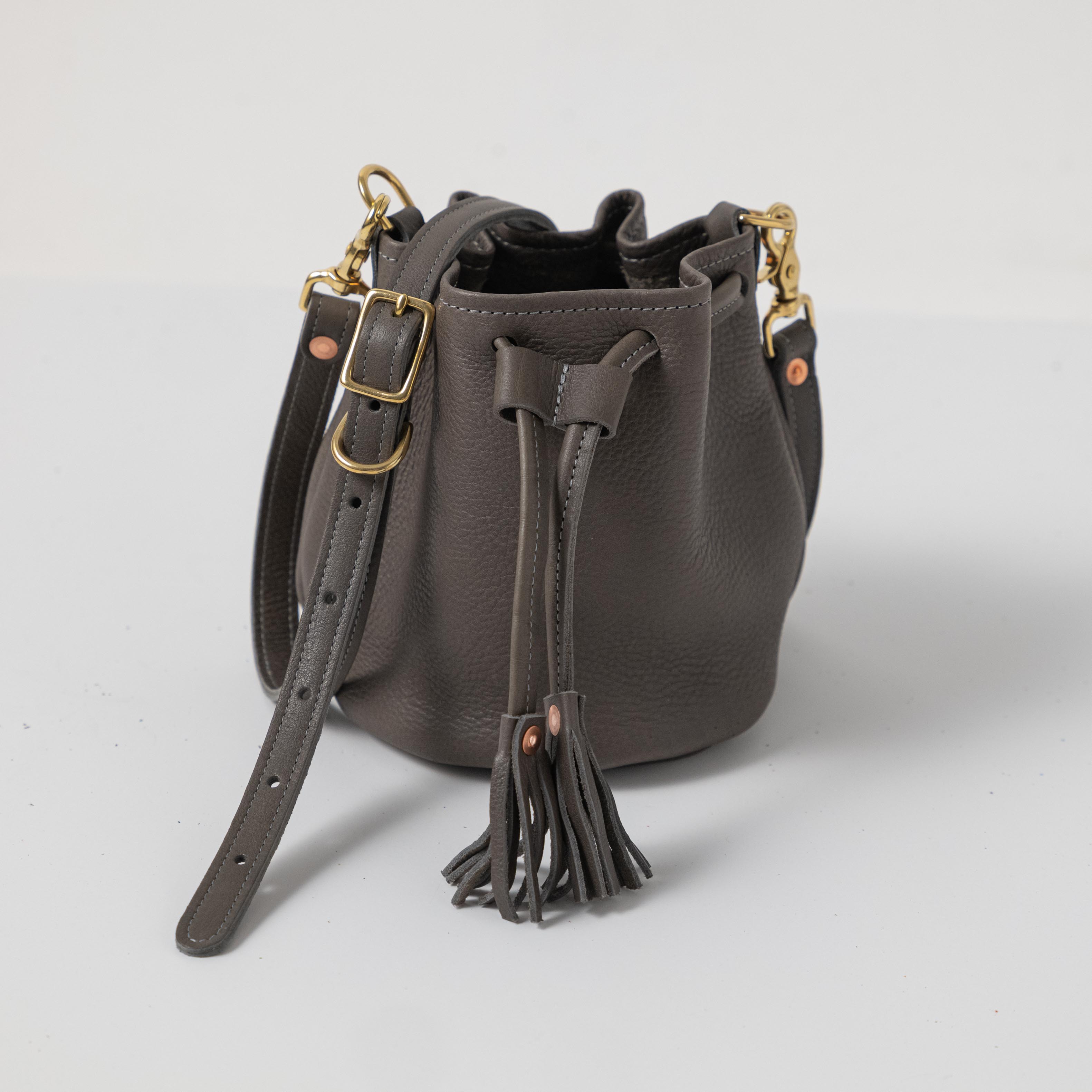 Grey Cypress Mini Bucket Bag