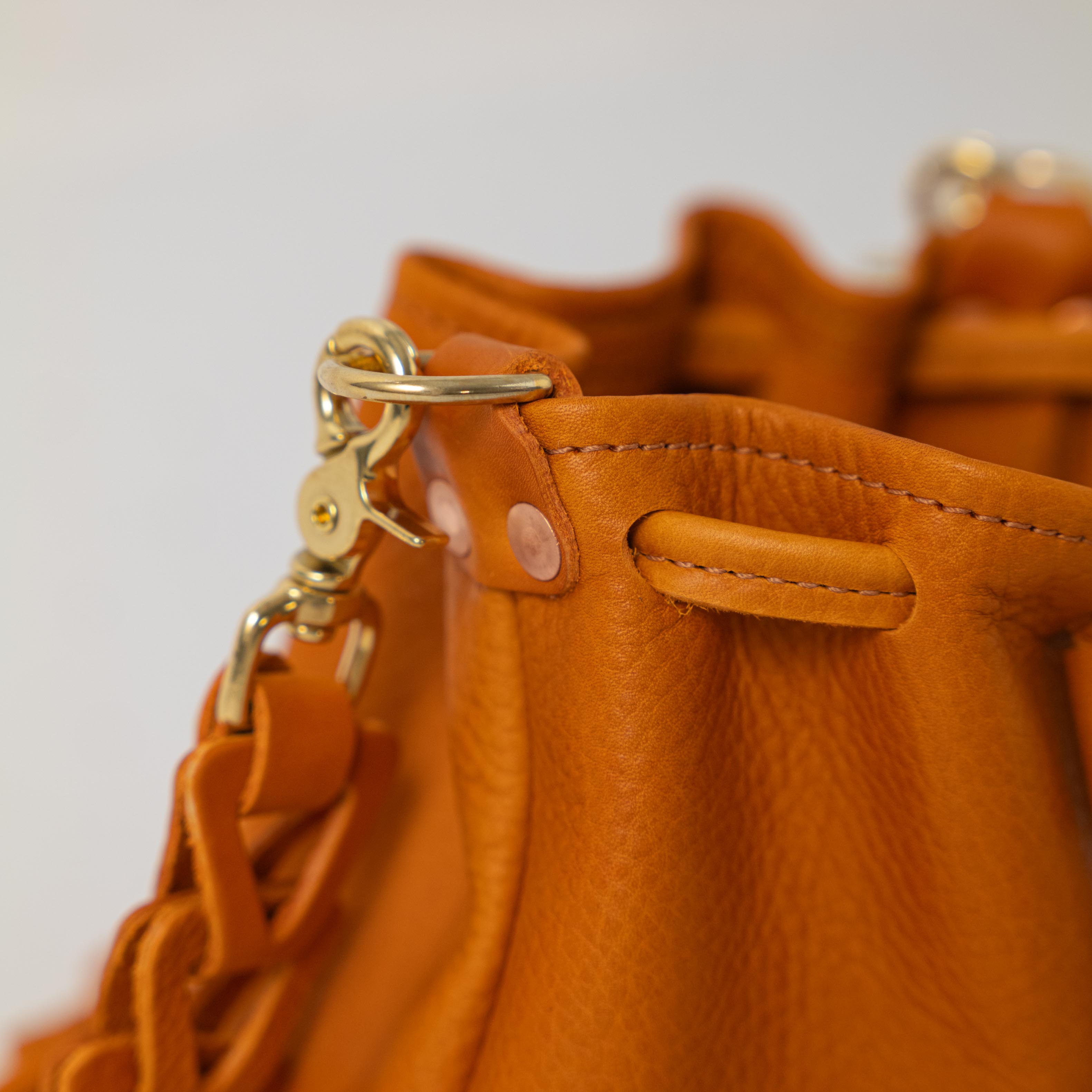 Orange Cypress Mini Bucket Bag