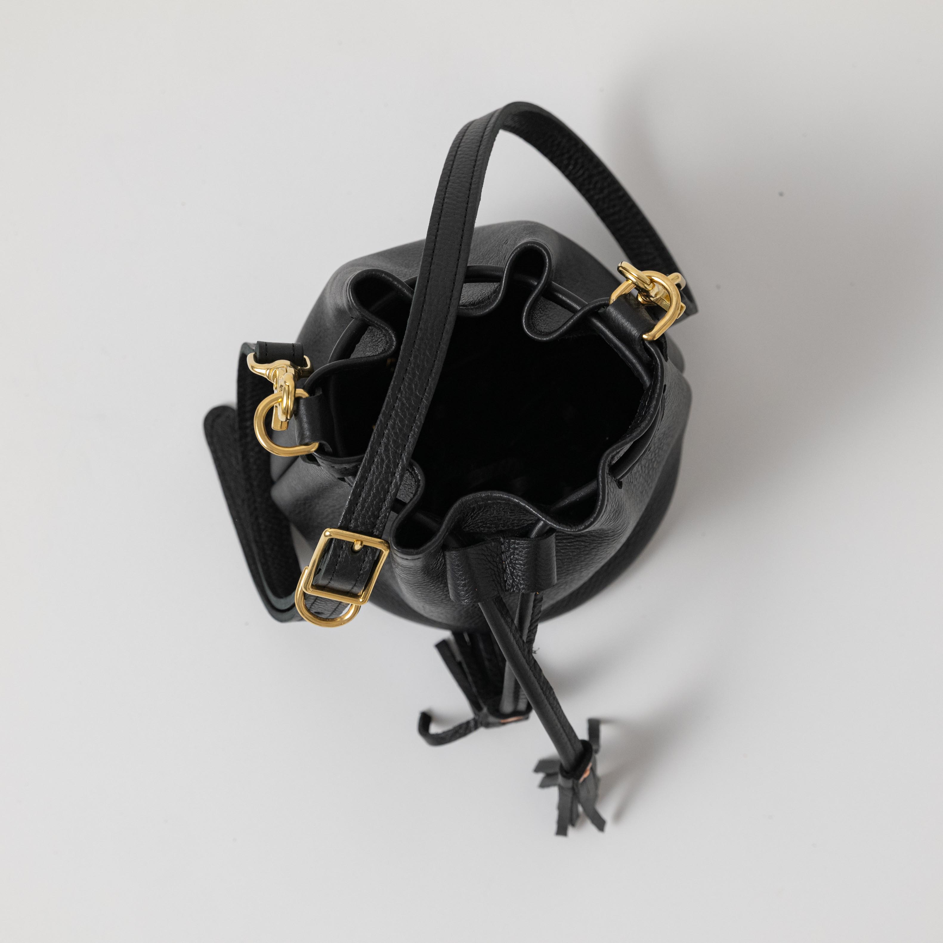 Scratch-and-Dent Black Cypress Mini Bucket Bag