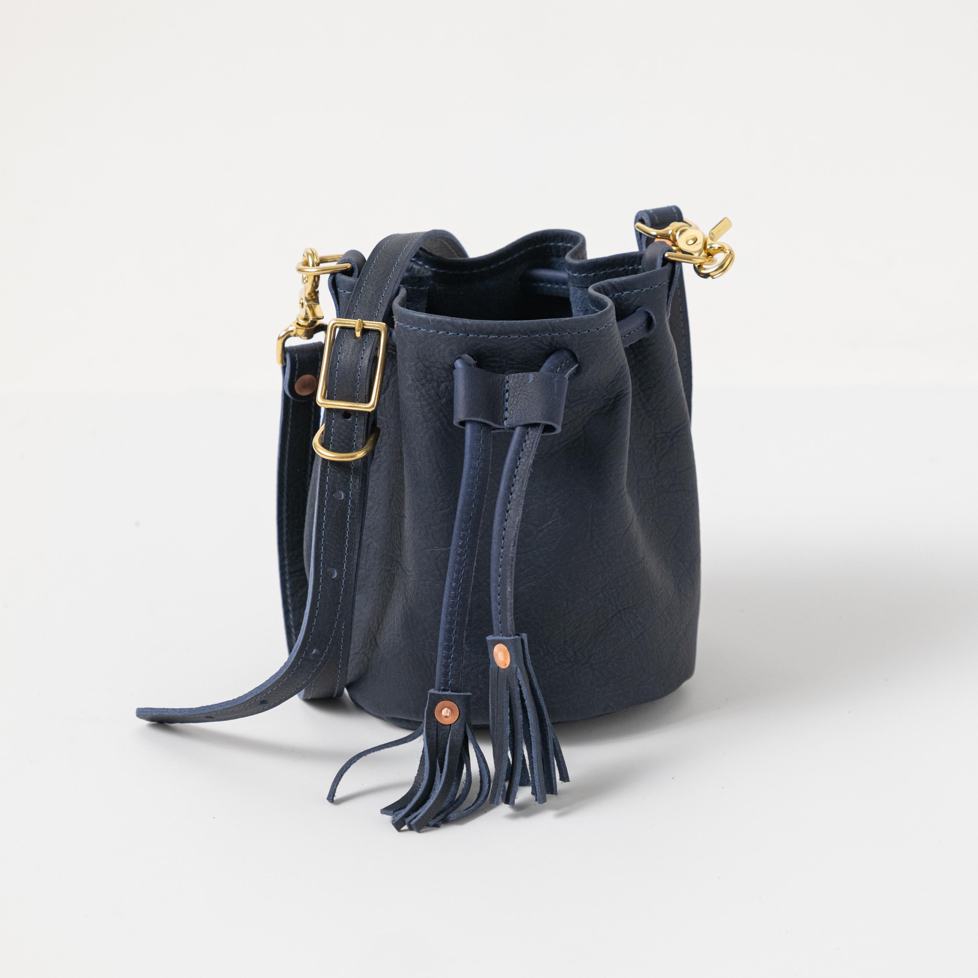 Scratch-and-Dent Navy Kodiak Mini Bucket Bag
