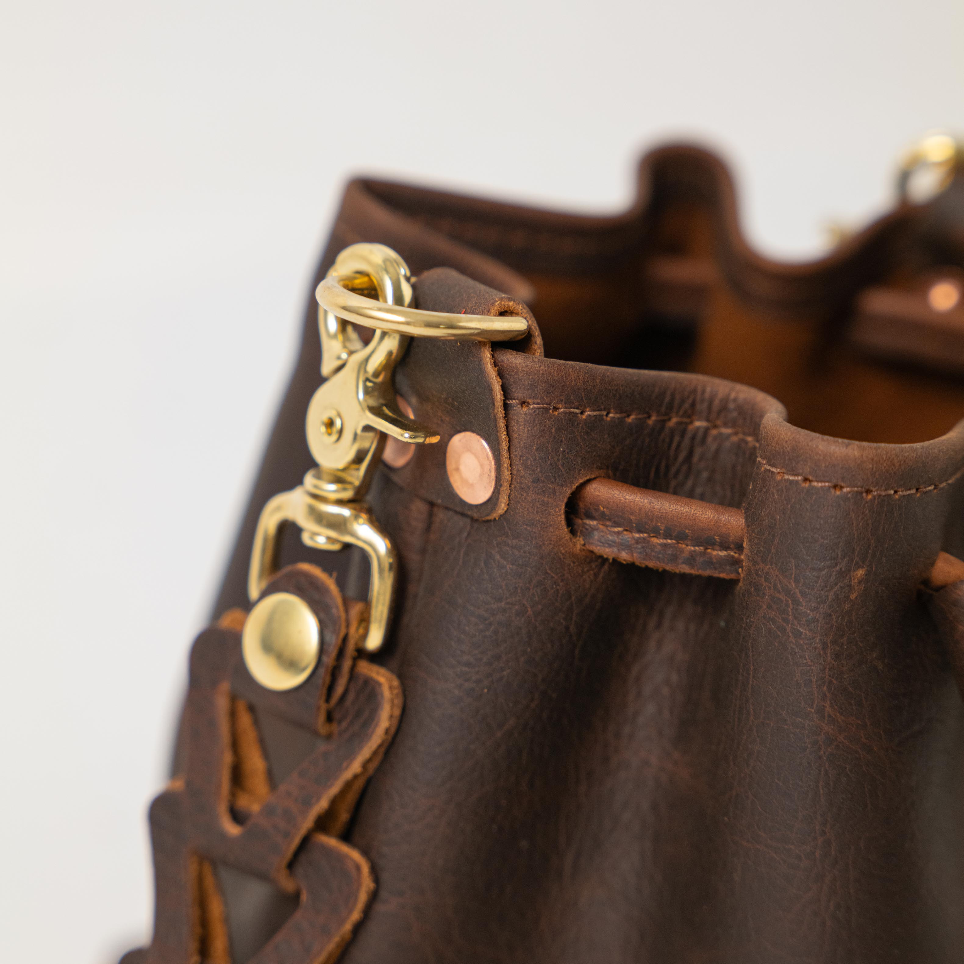 Brown Kodiak Mini Bucket Bag