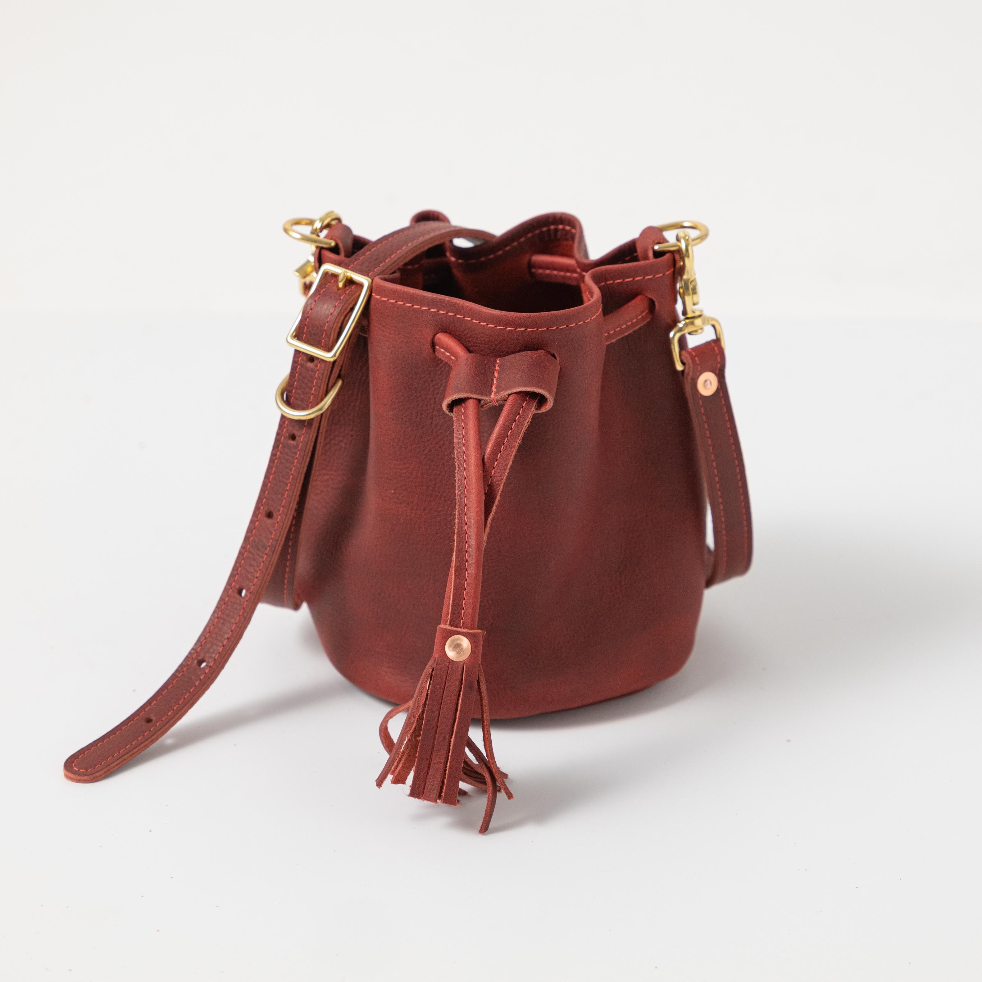 Scratch-and-Dent Red Kodiak Mini Bucket Bag