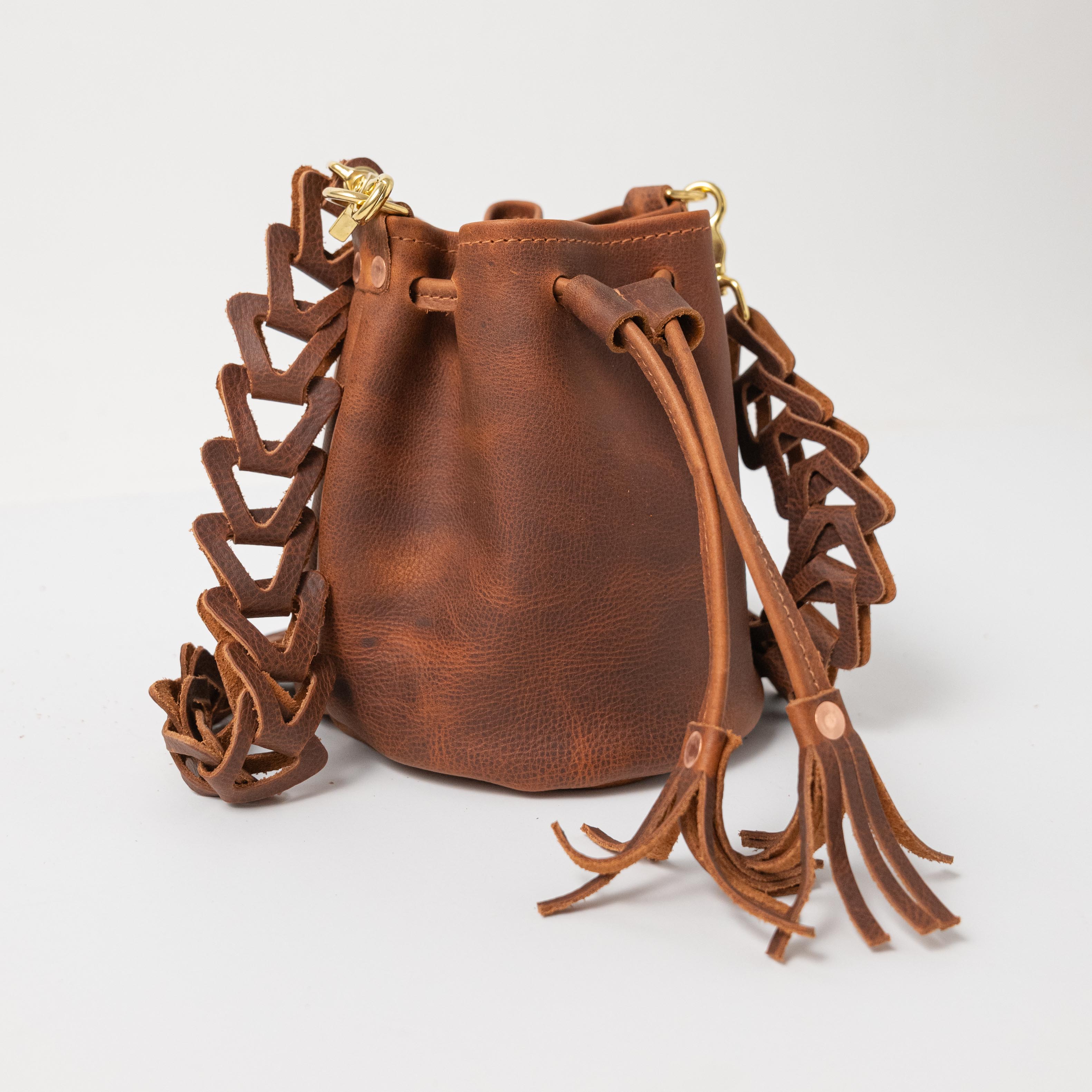 Tan Kodiak Mini Bucket Bag