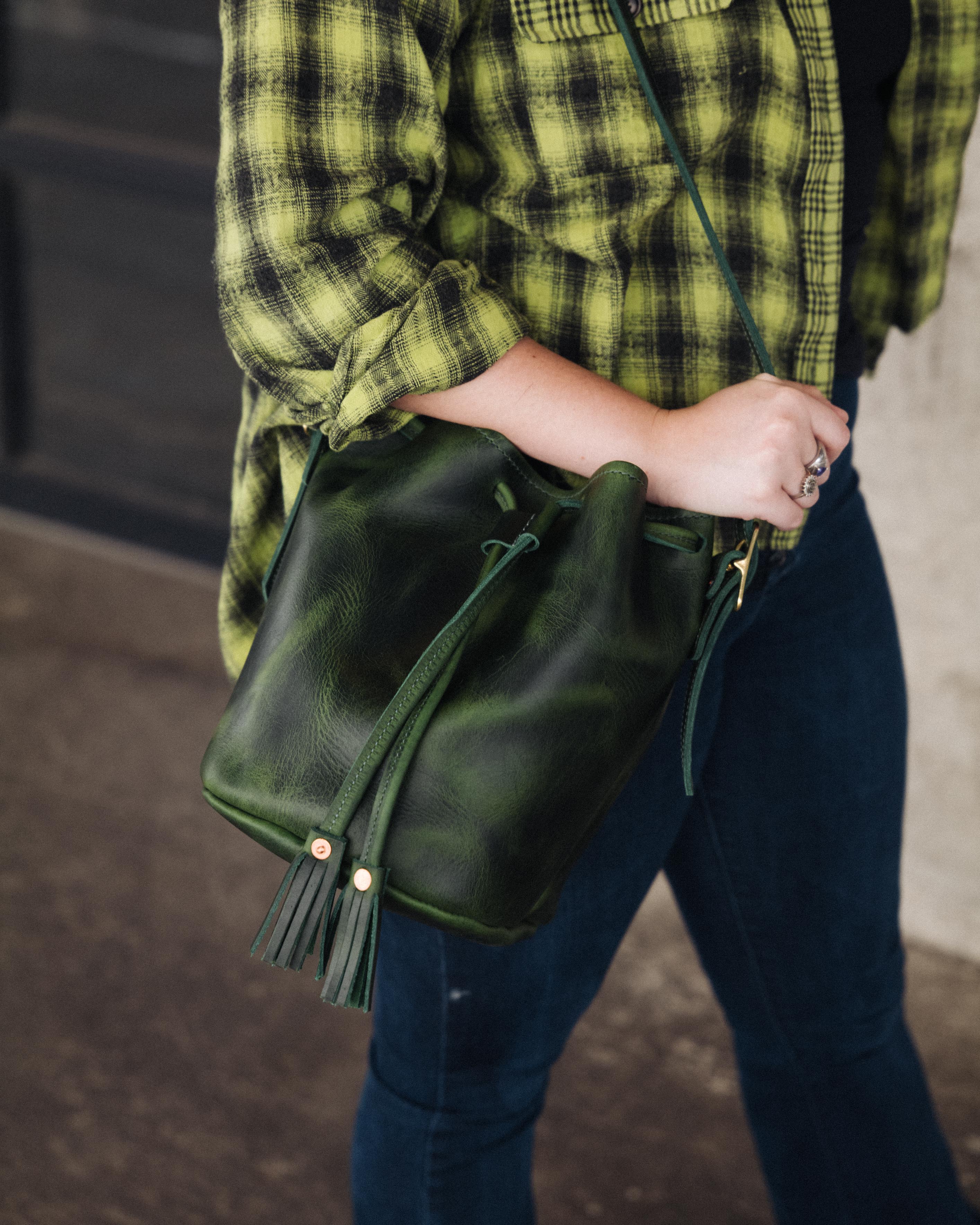 Green Cheaha Bucket Bag