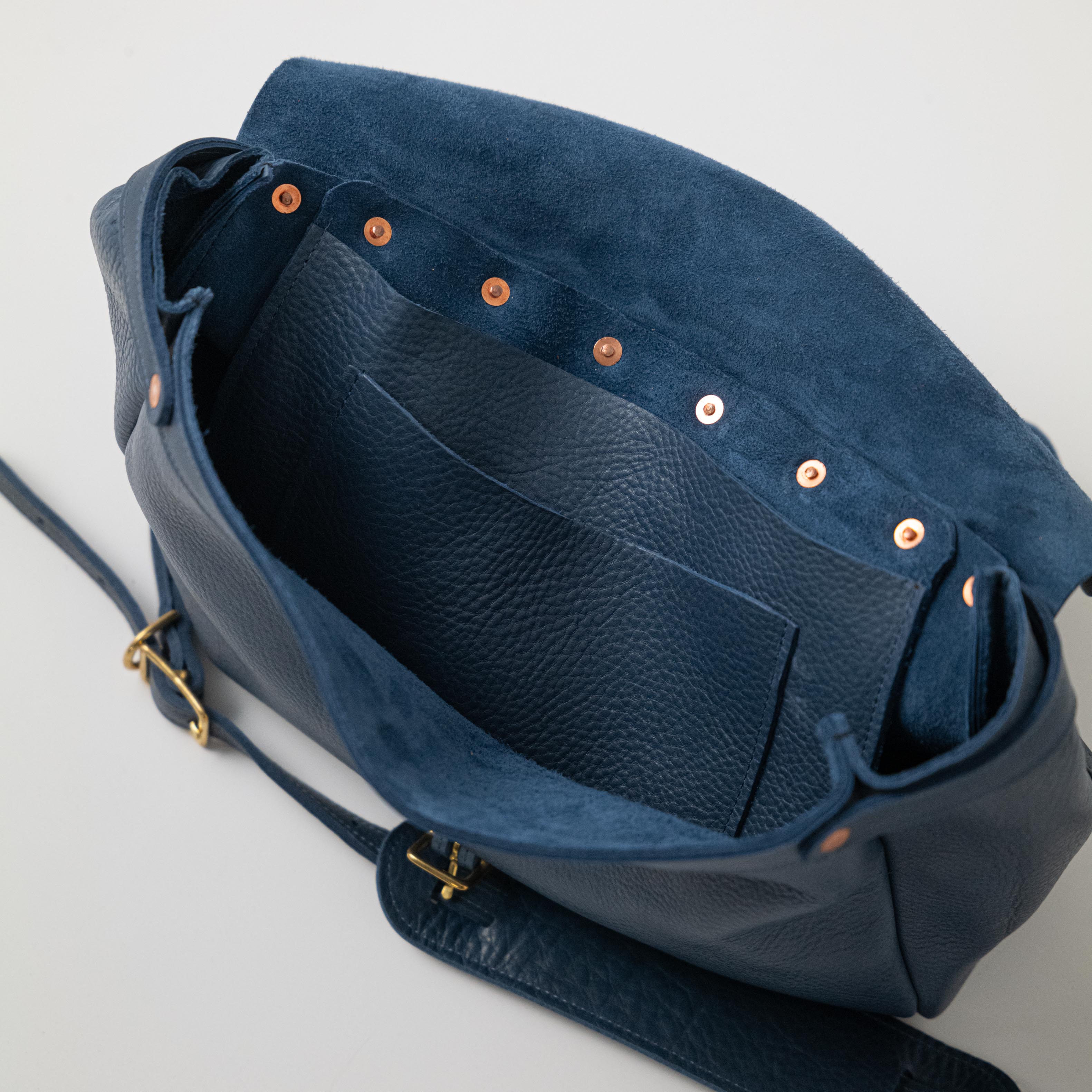 Leather Roulette Messenger Bag