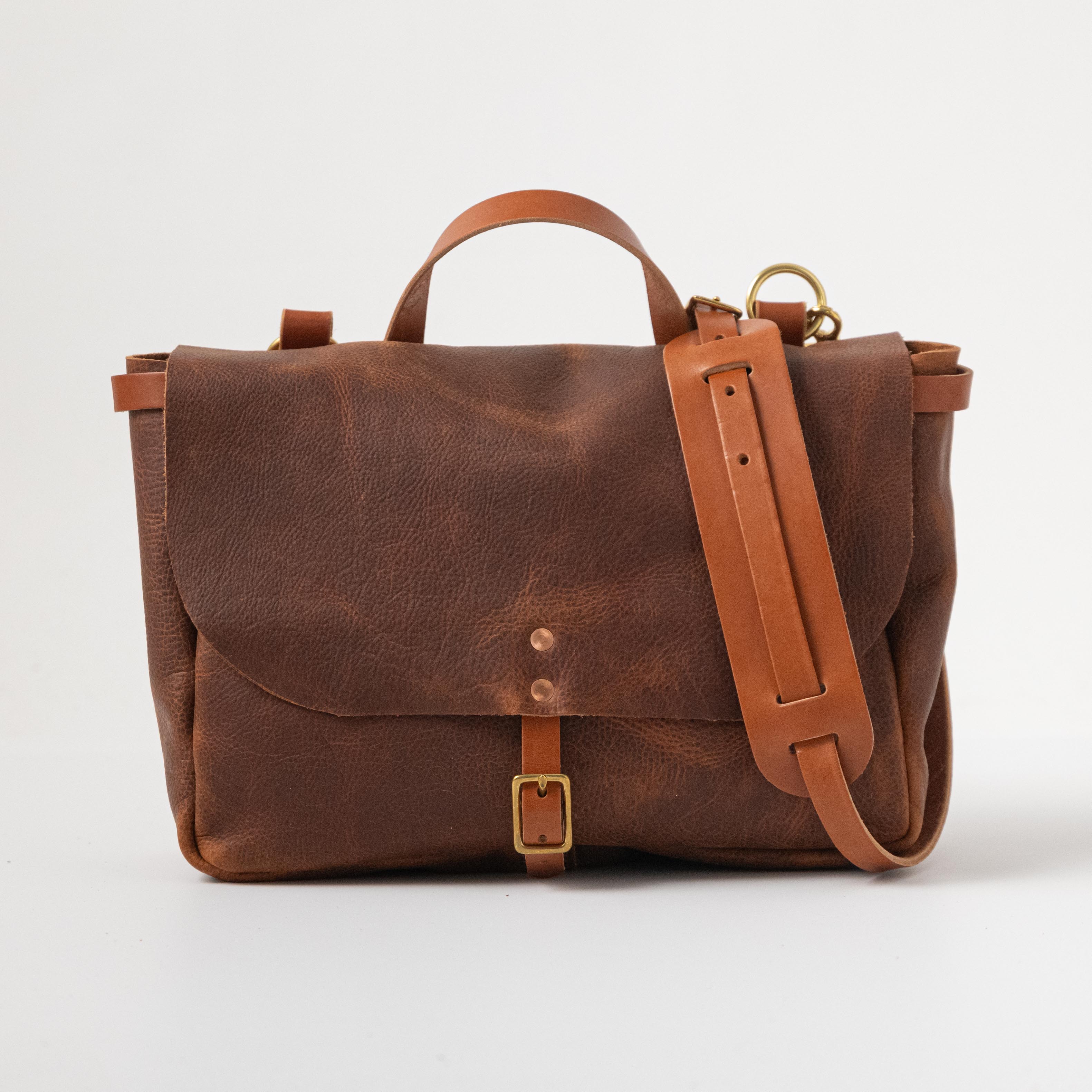 Leather Roulette Messenger Bag