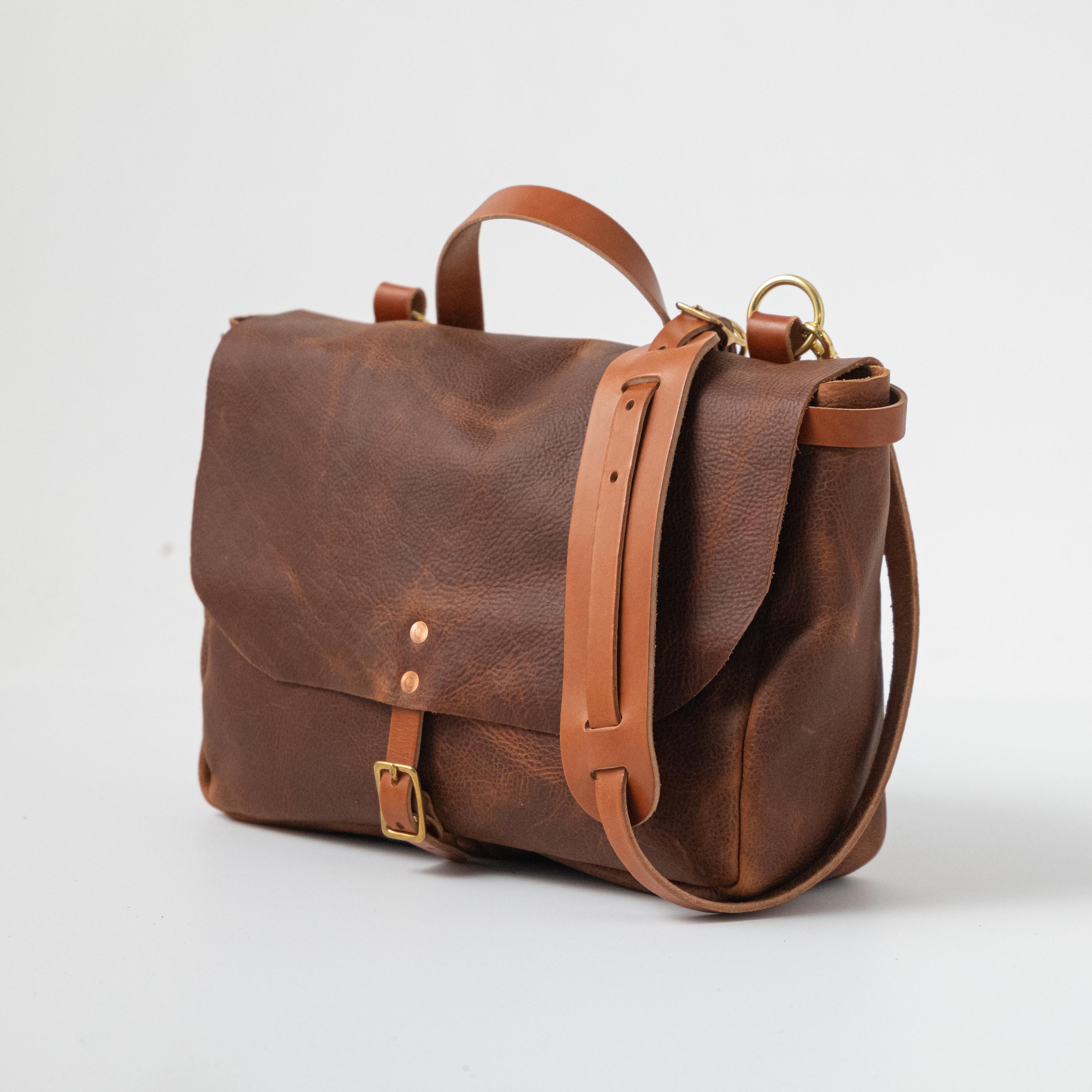 Leather Roulette Messenger Bag