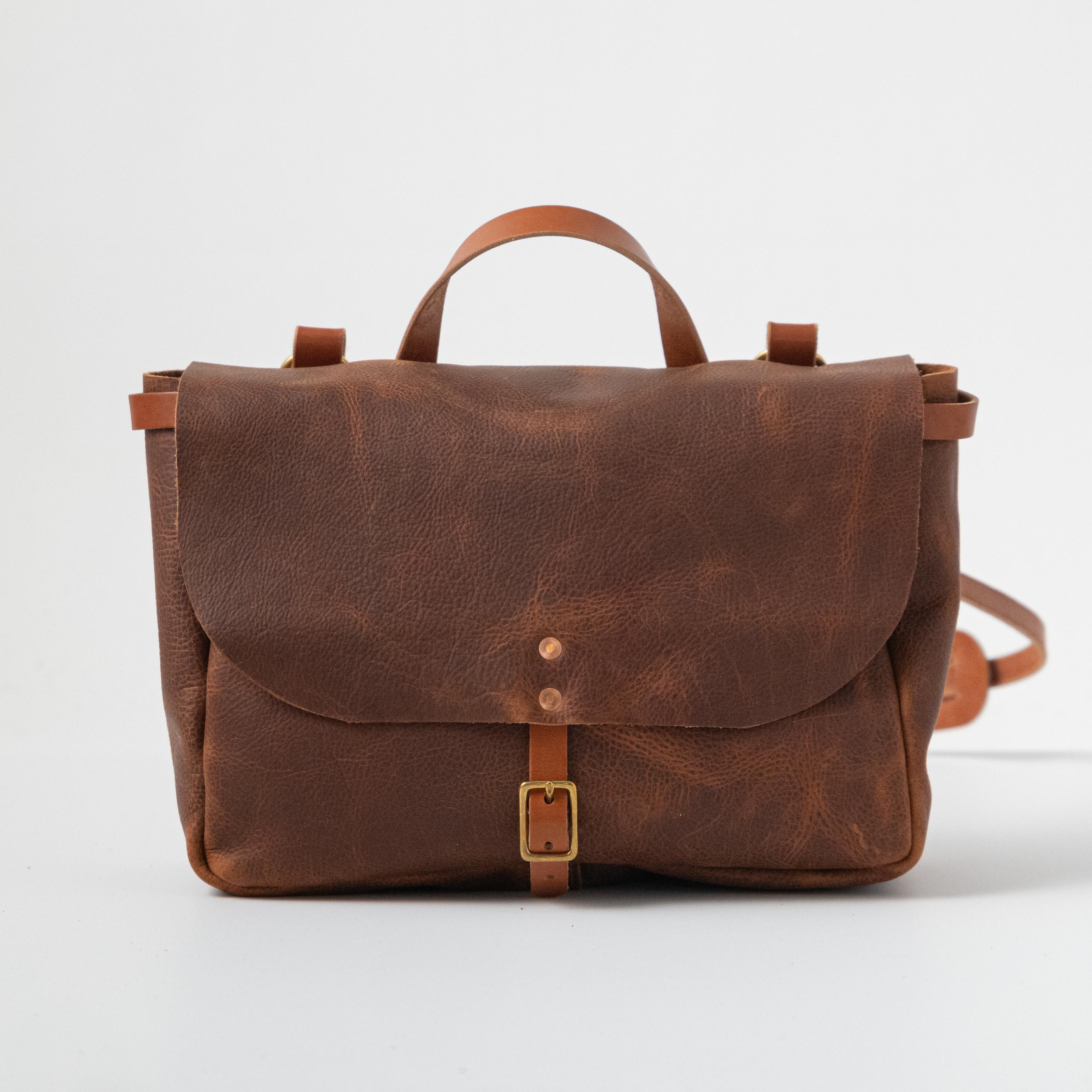 Leather Roulette Messenger Bag