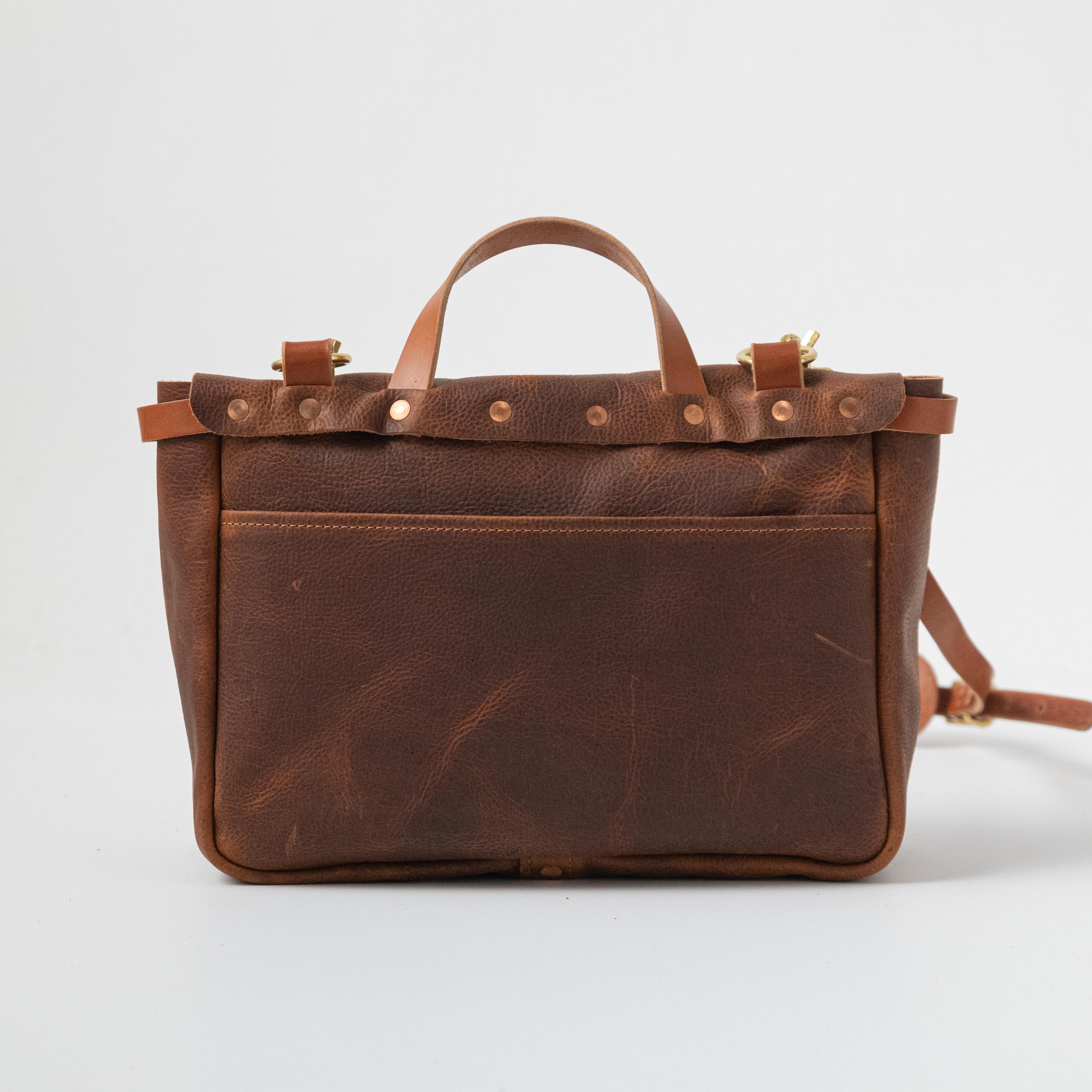Leather Roulette Messenger Bag