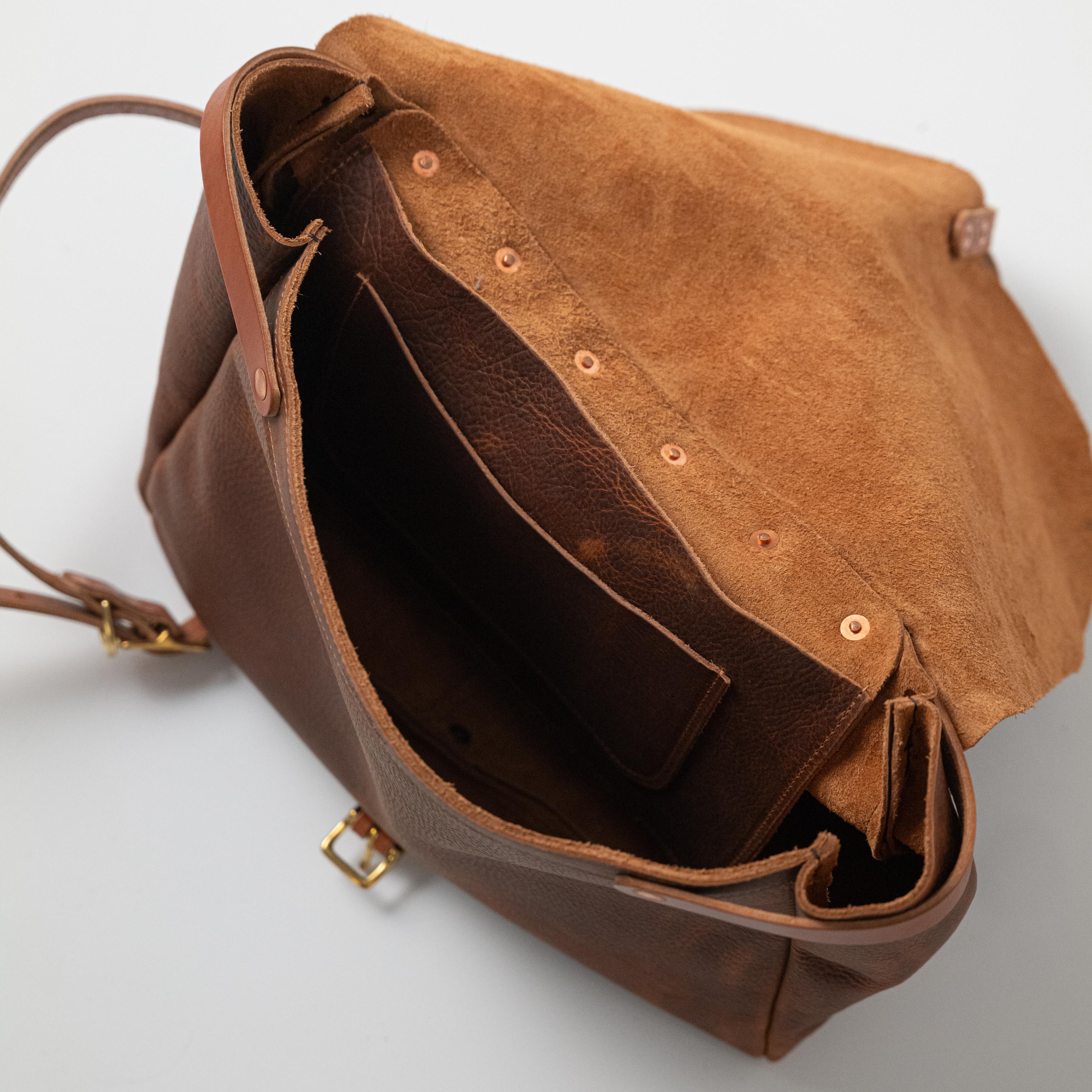 Leather Roulette Messenger Bag