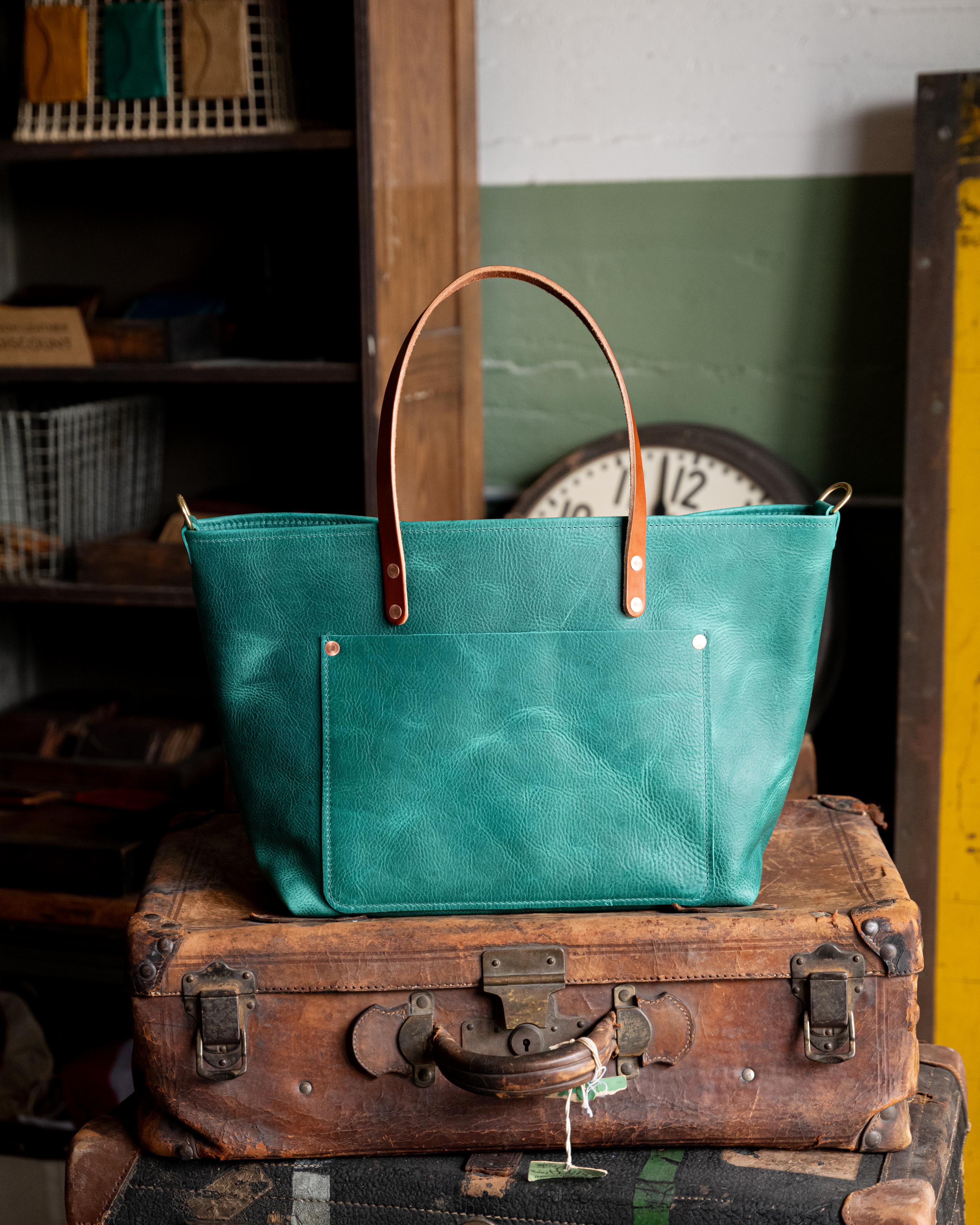 Teal Kodiak Market Tote