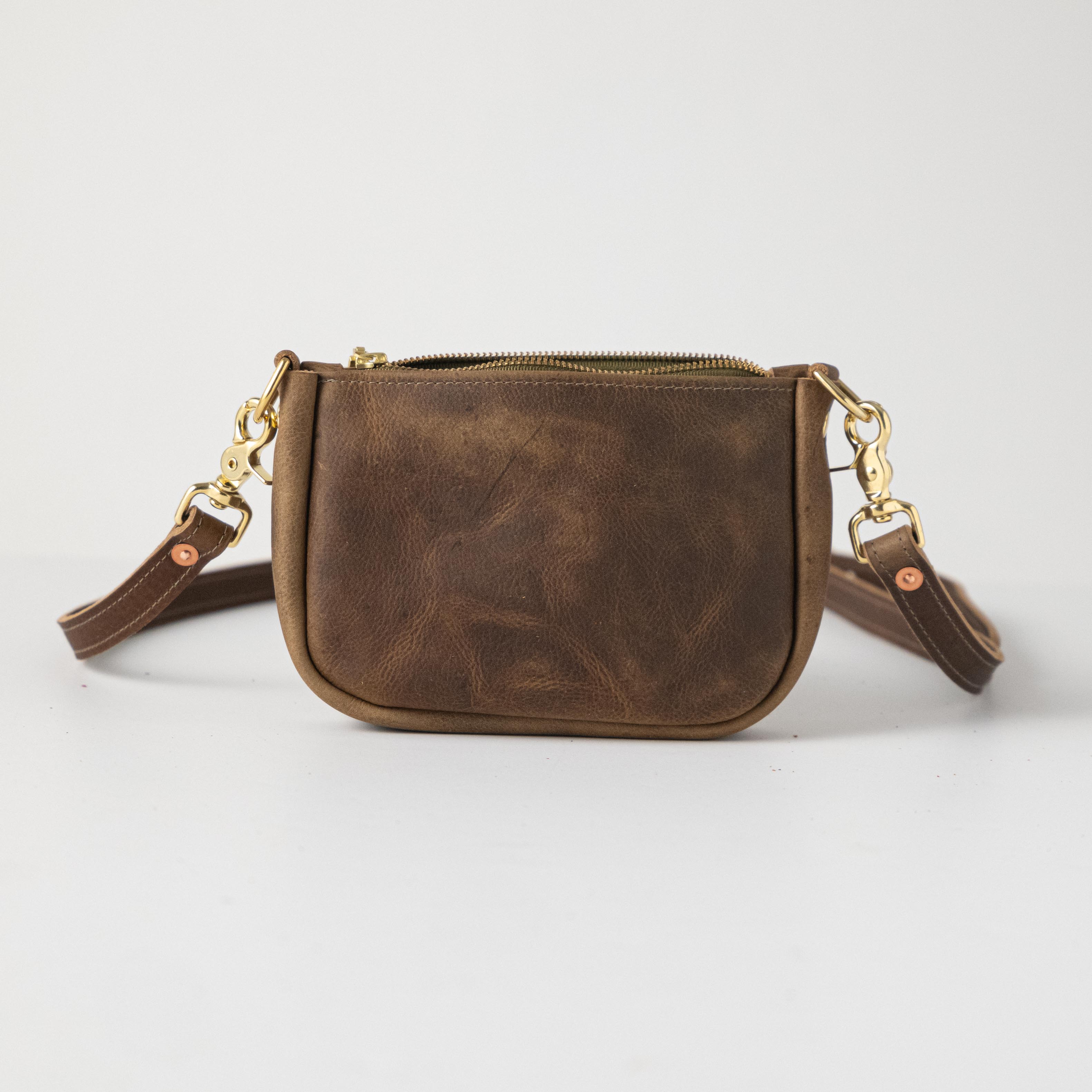 Scratch-and-Dent Olive Kodiak Mini Crossbody Bag