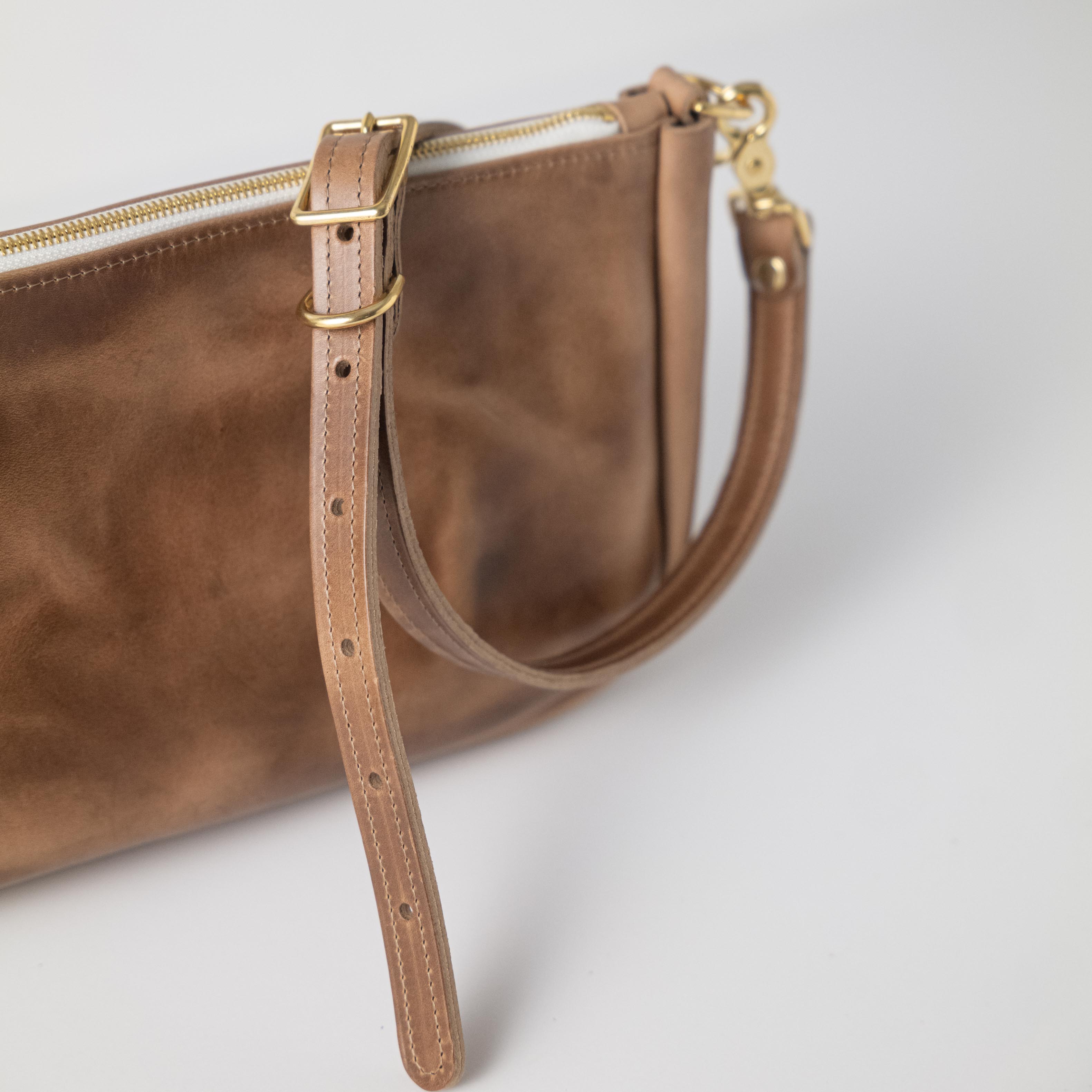Natural Chromexcel Crossbody Bag