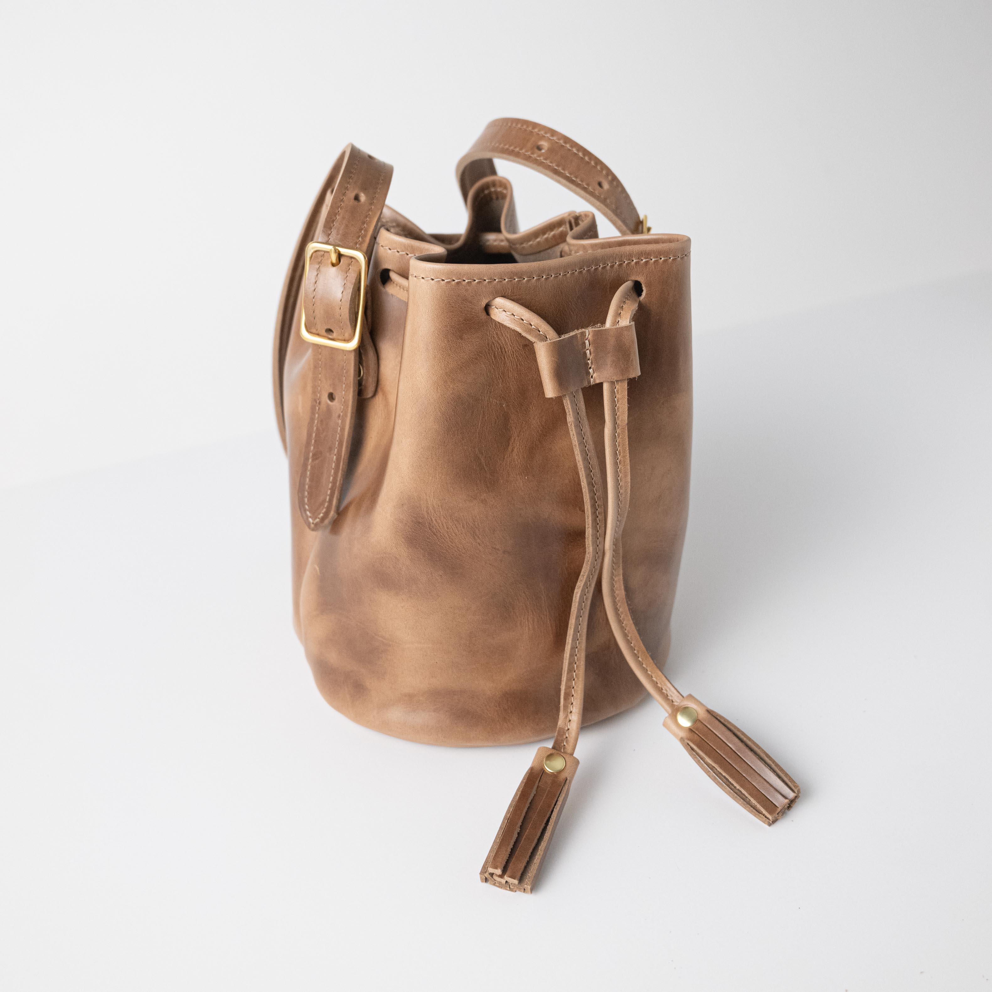 Natural Chromexcel Bucket Bag
