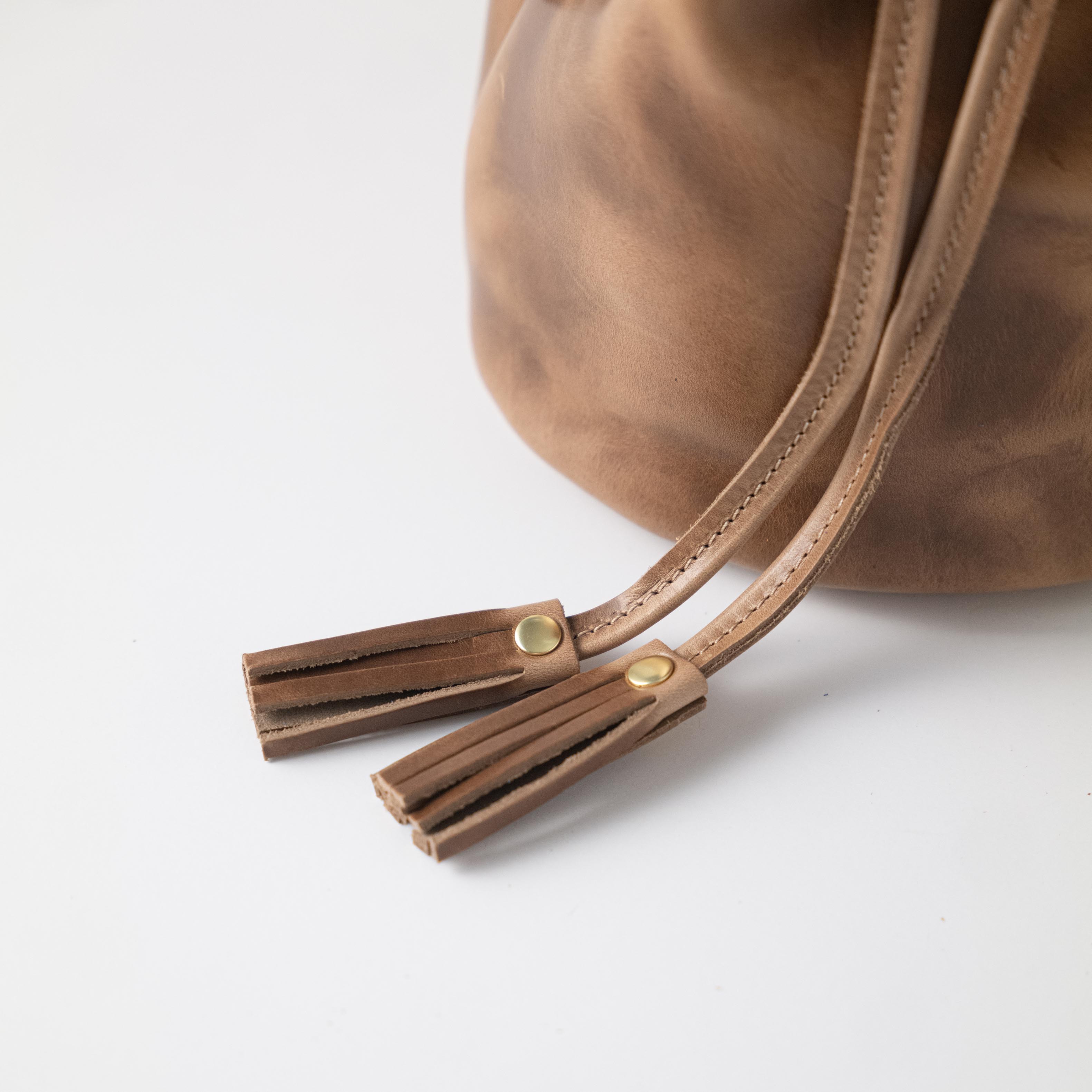 Natural Chromexcel Bucket Bag