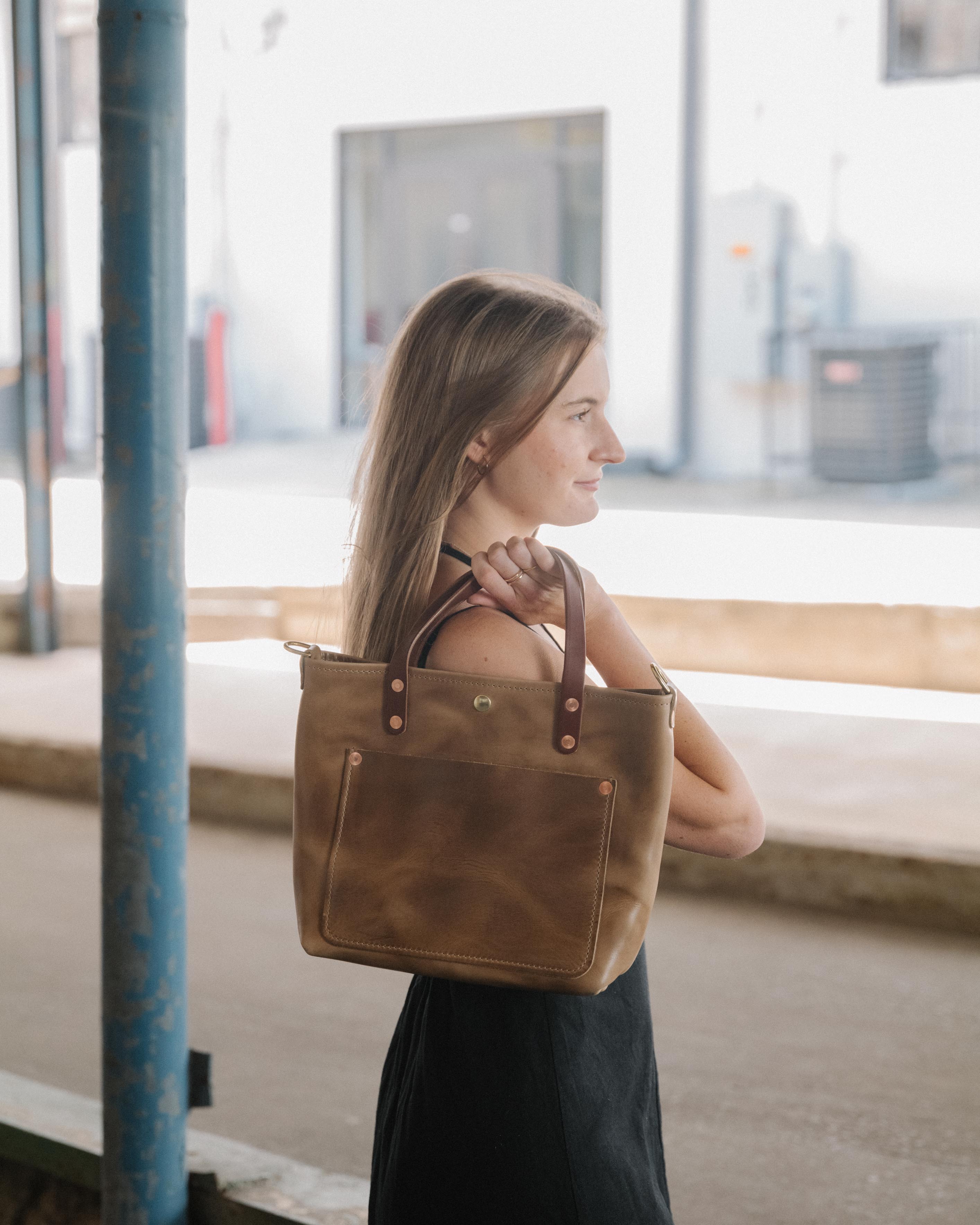 Natural Chromexcel Mini Travel Tote