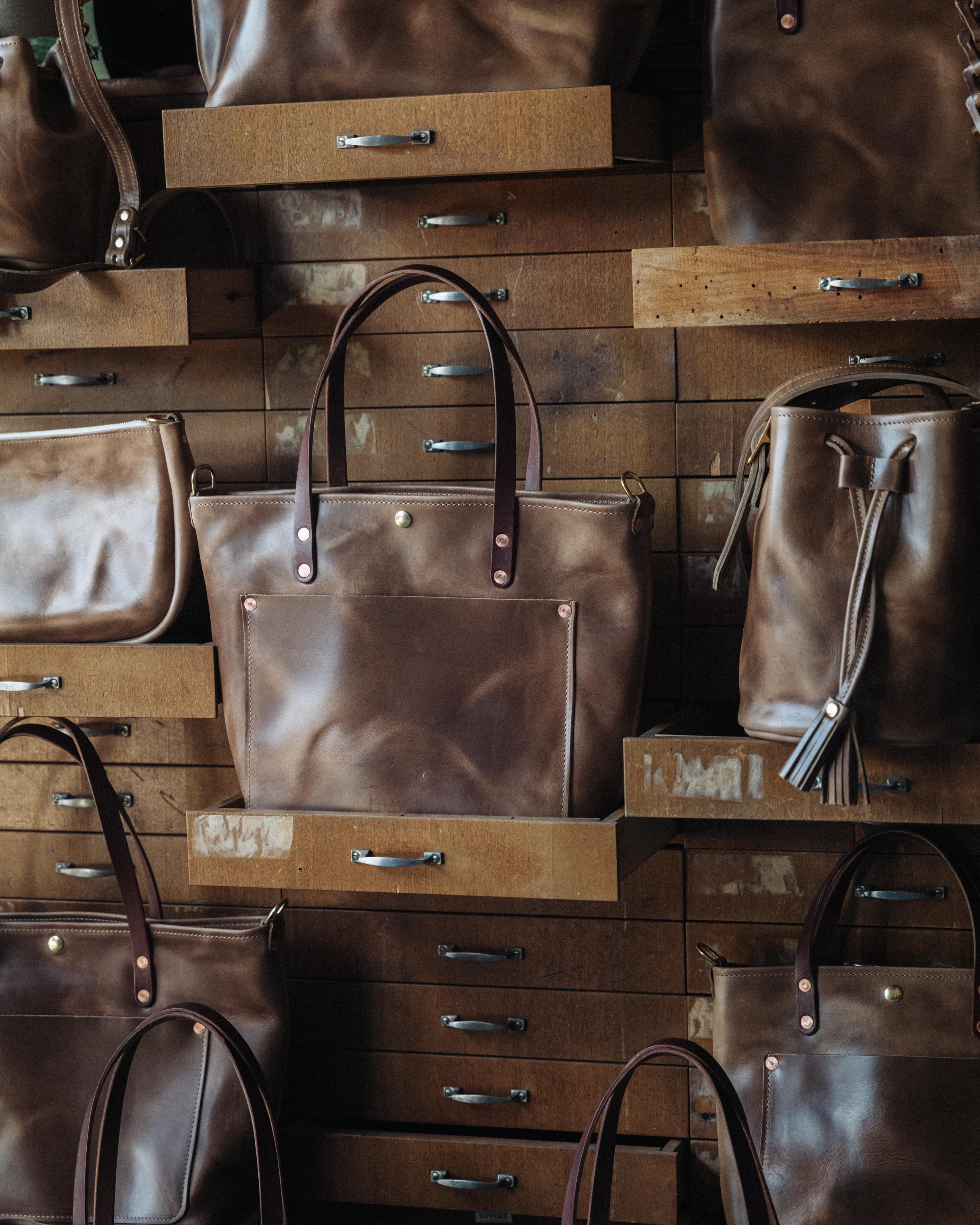 Natural Chromexcel East West Travel Tote