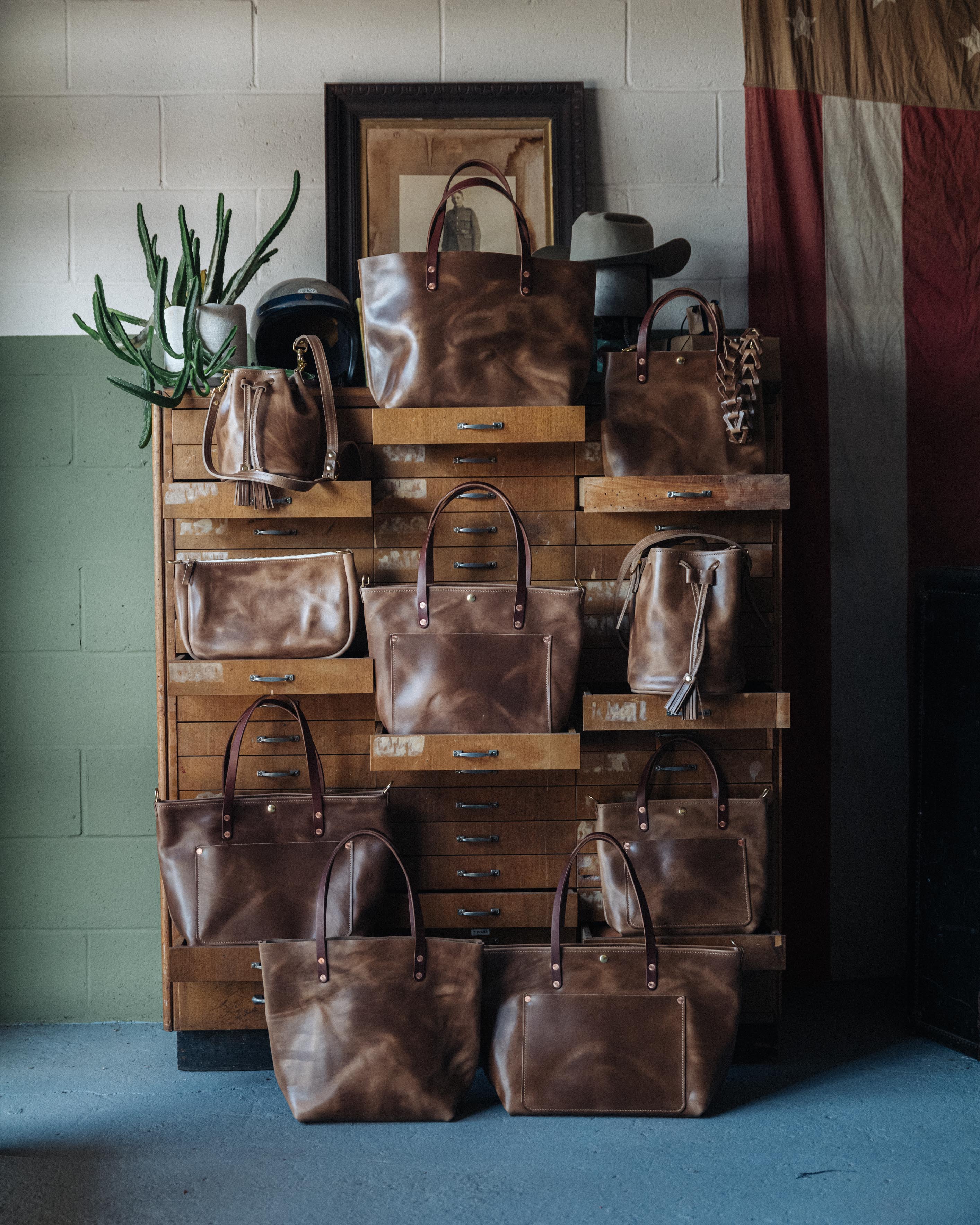 Natural Chromexcel Bucket Bag