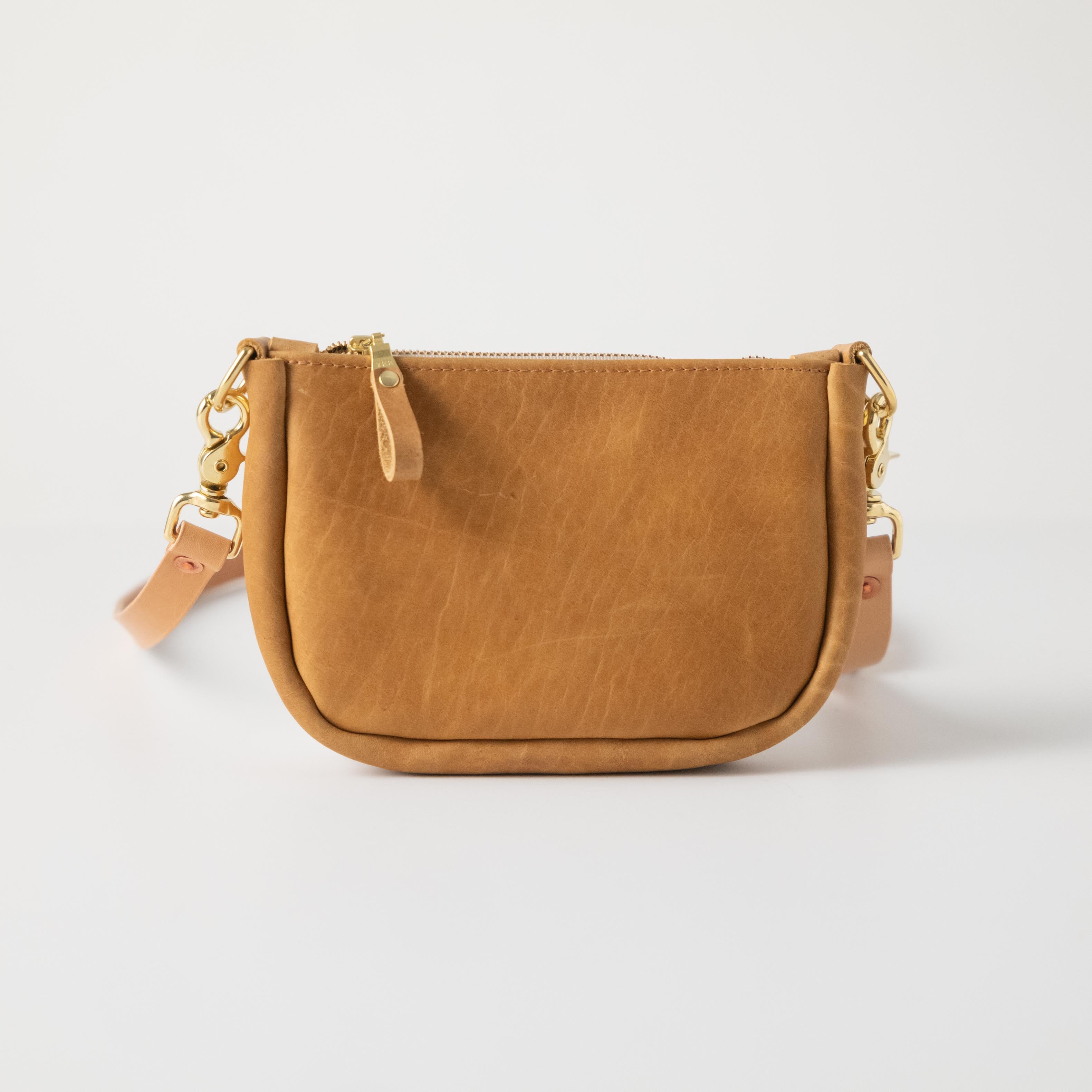 Natural Bison Mini Crossbody Bag