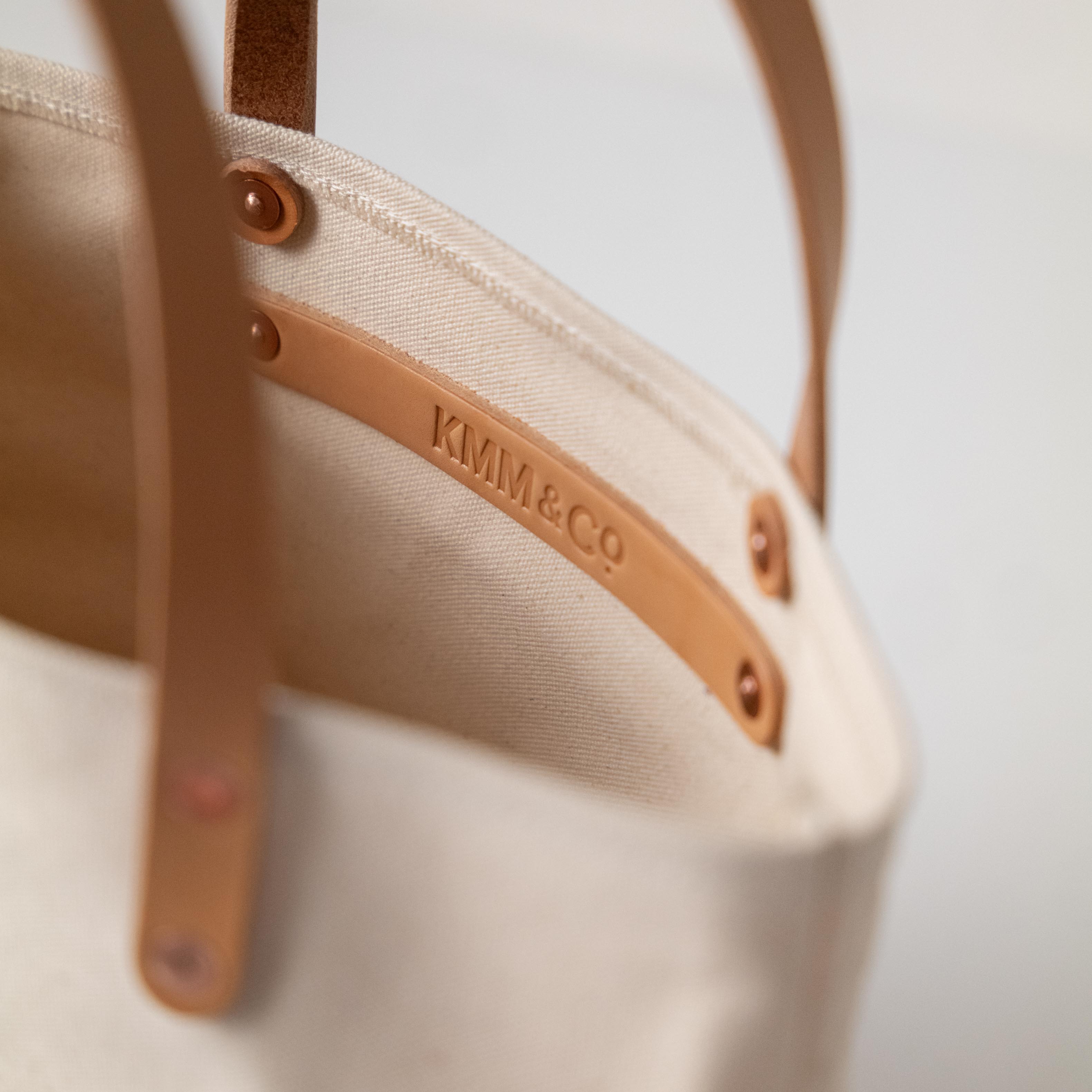 Natural Canvas Mini Panel Tote