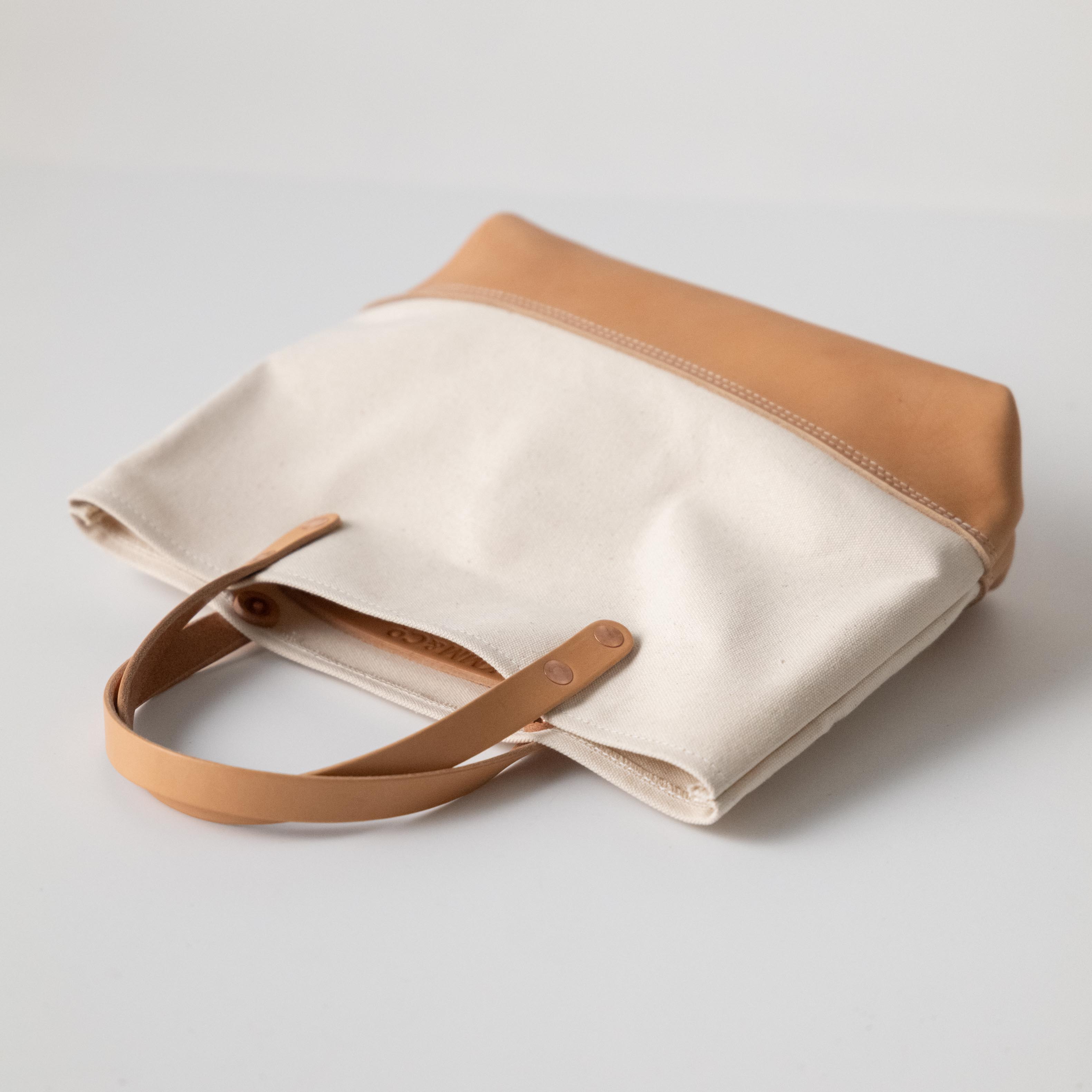 Natural Canvas Mini Panel Tote