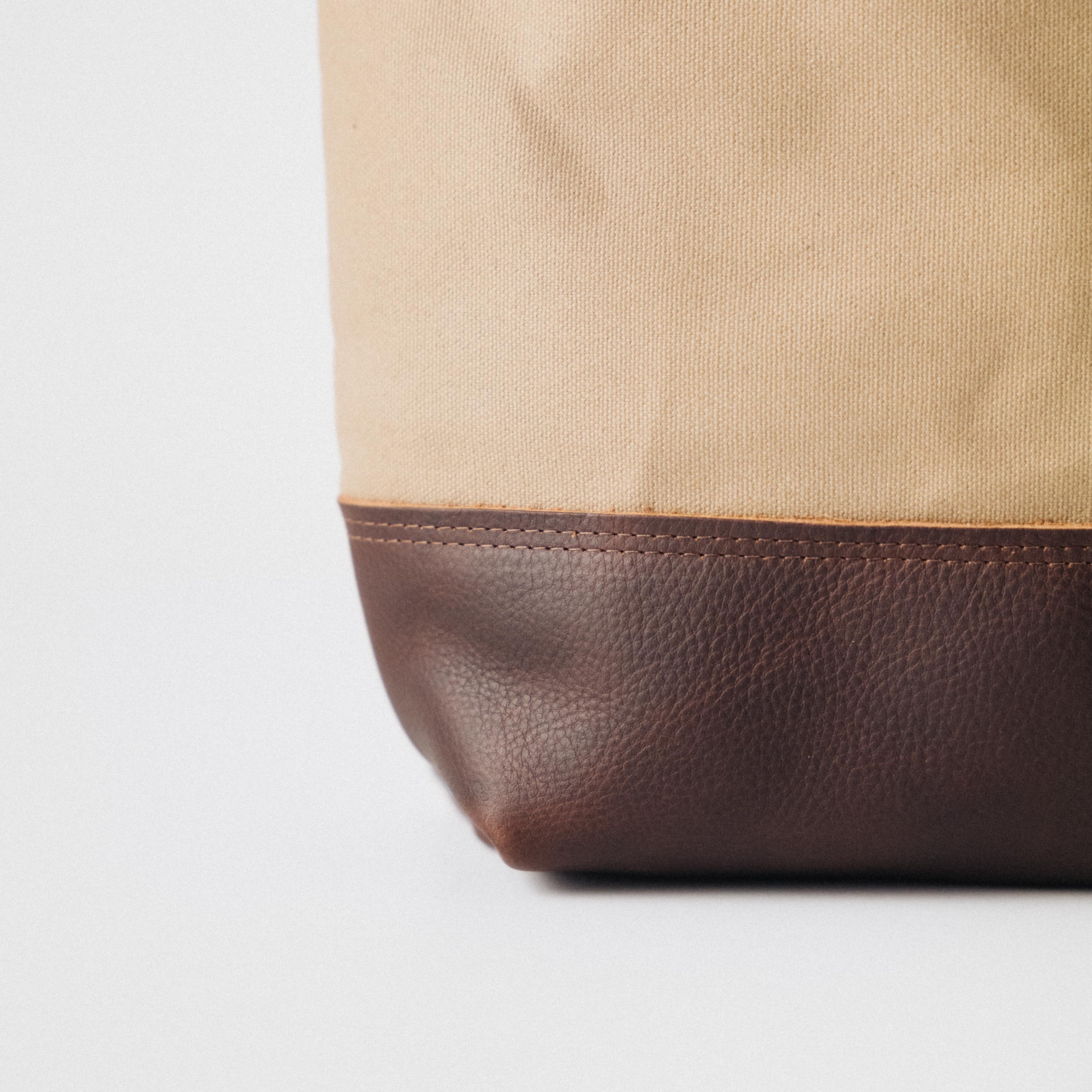 Field Tan Canvas Mini Panel Tote