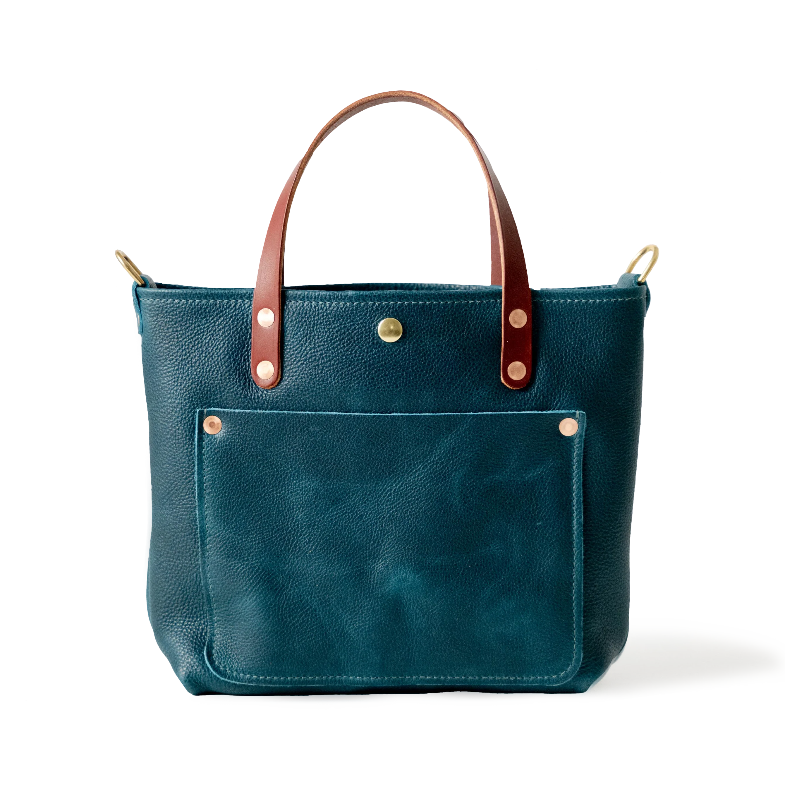 Dark Teal Bulldog Mini Travel Tote