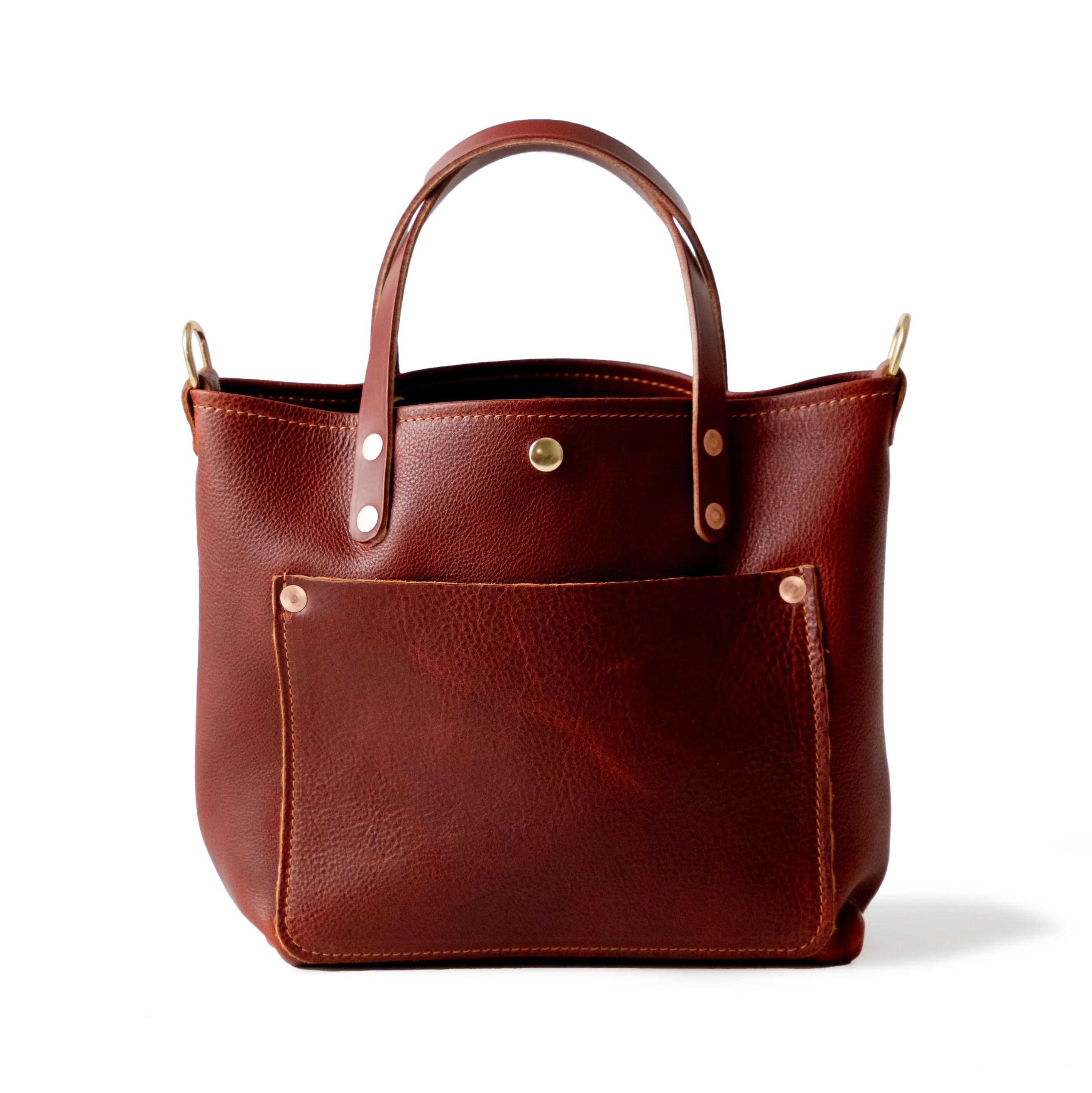 Dark Tan Bulldog Mini Travel Tote