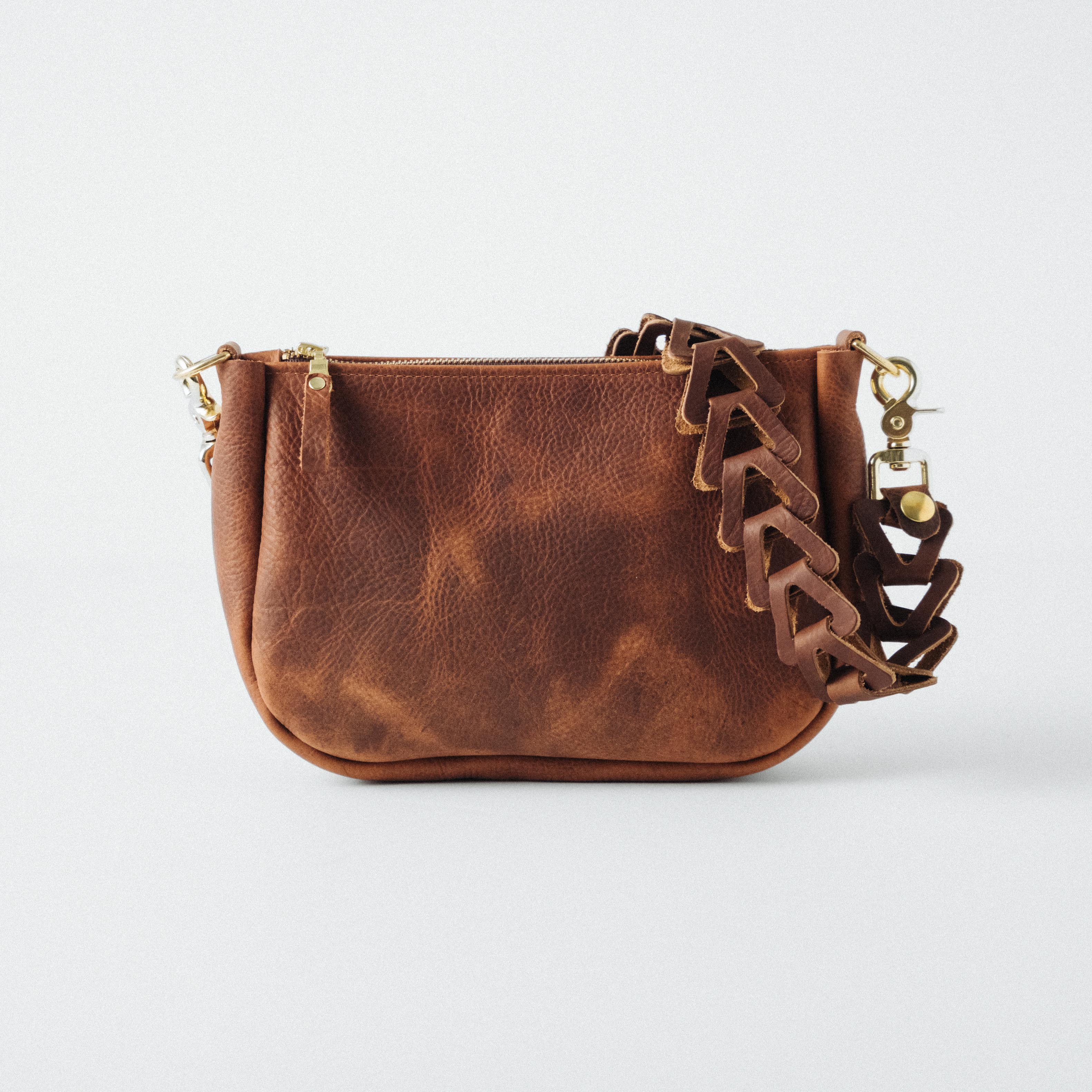 Leather Roulette Medium Crossbody Bag