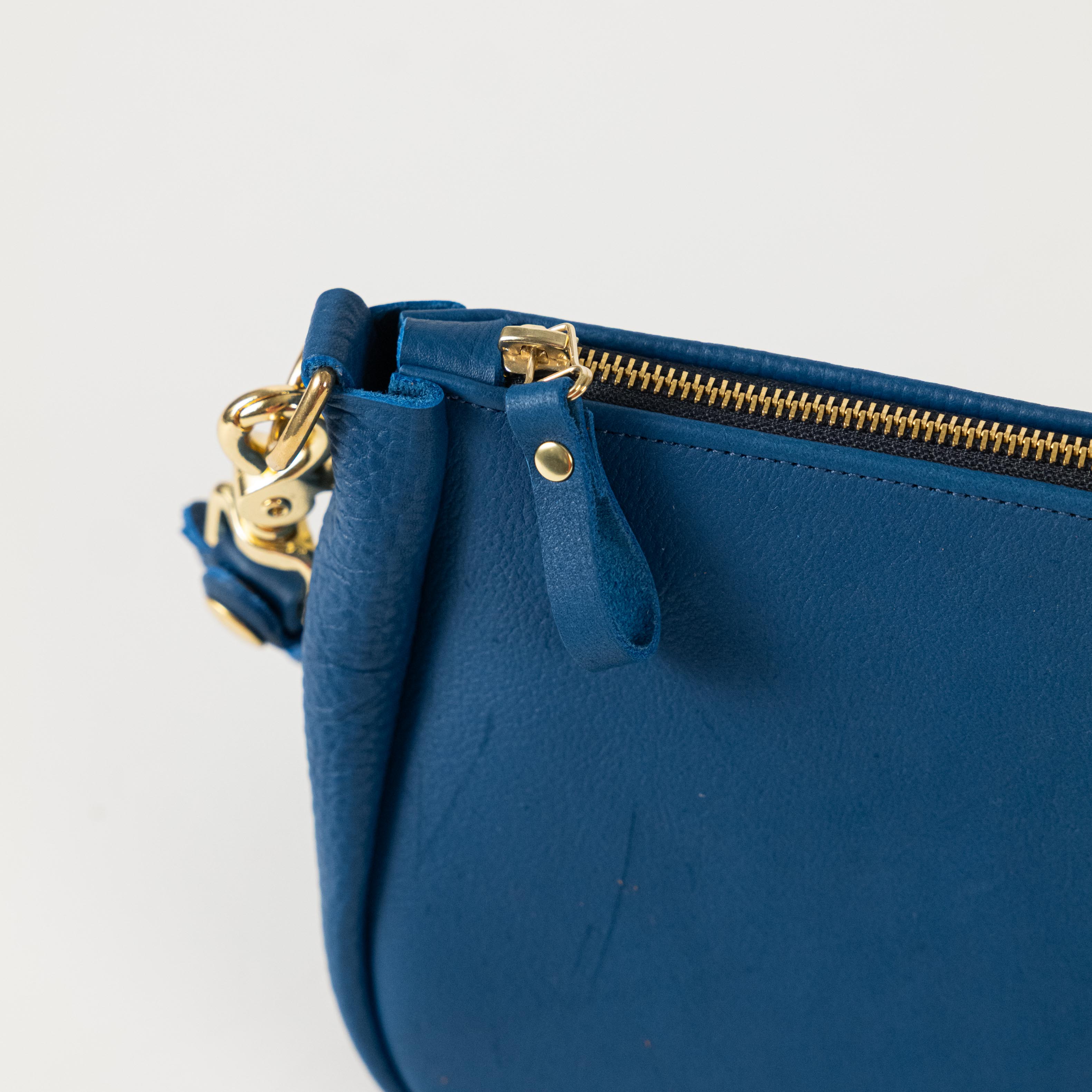 Scratch-and-Dent Cobalt Bulldog Medium Crossbody Bag