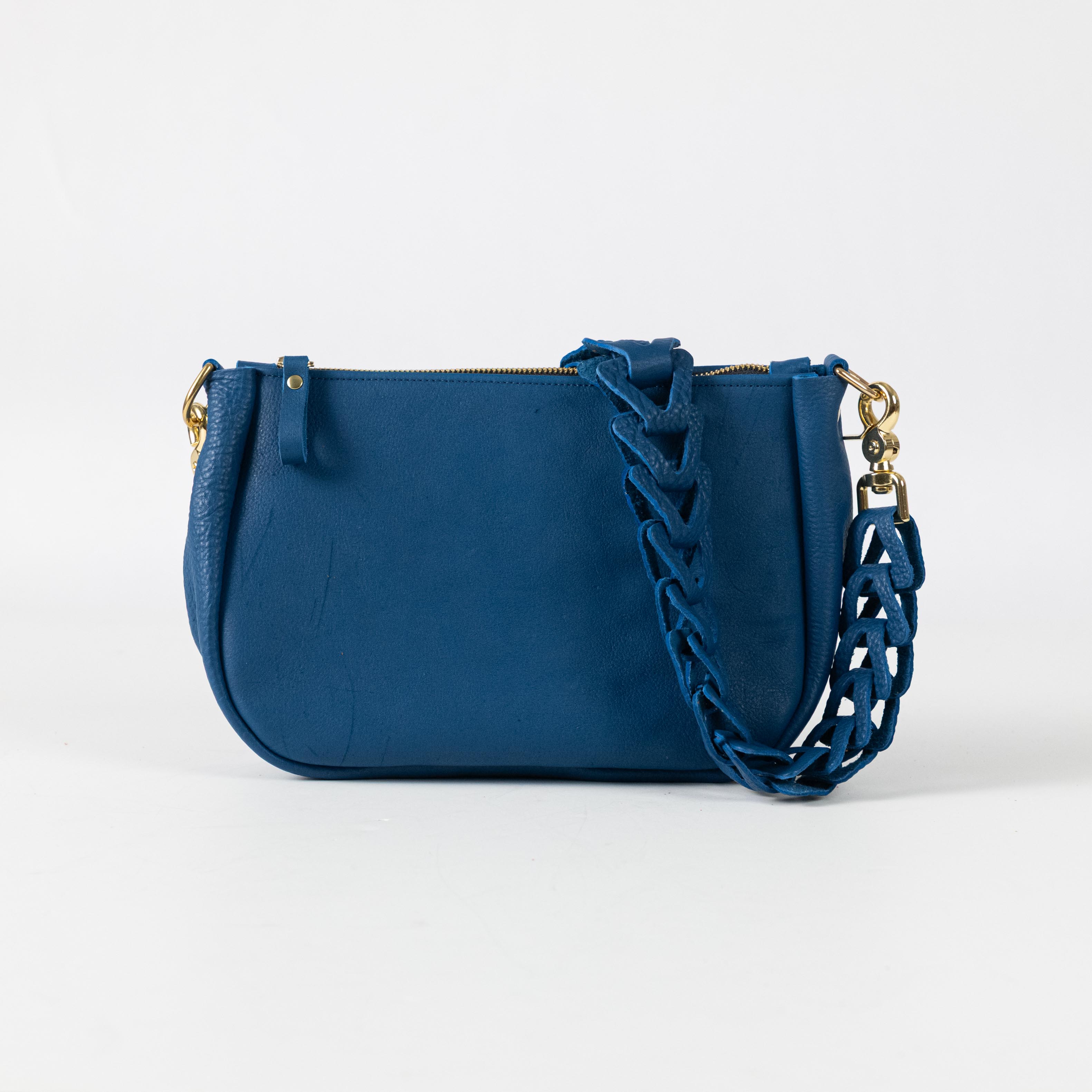 Scratch-and-Dent Cobalt Bulldog Medium Crossbody Bag
