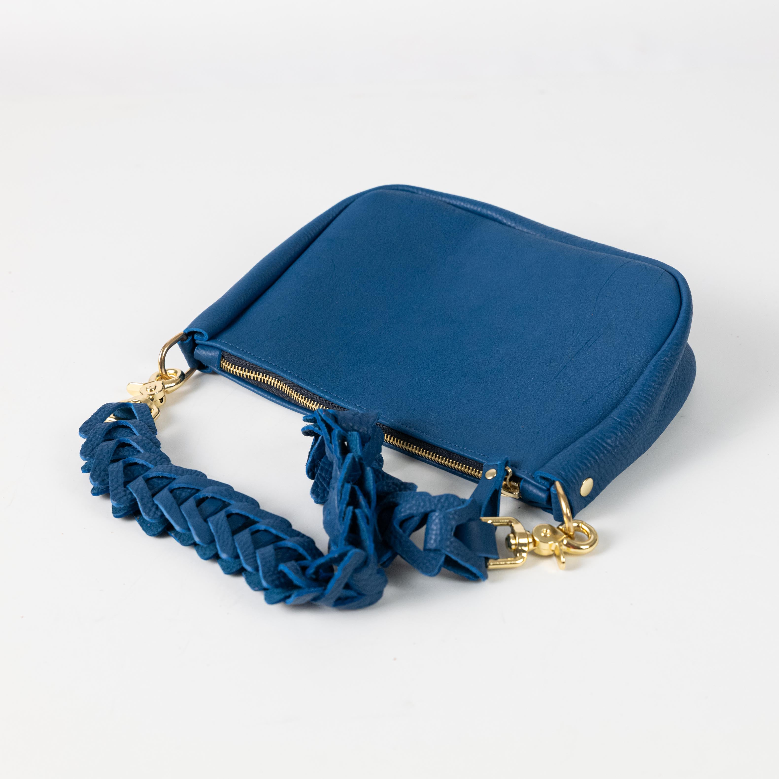 Scratch-and-Dent Cobalt Bulldog Medium Crossbody Bag