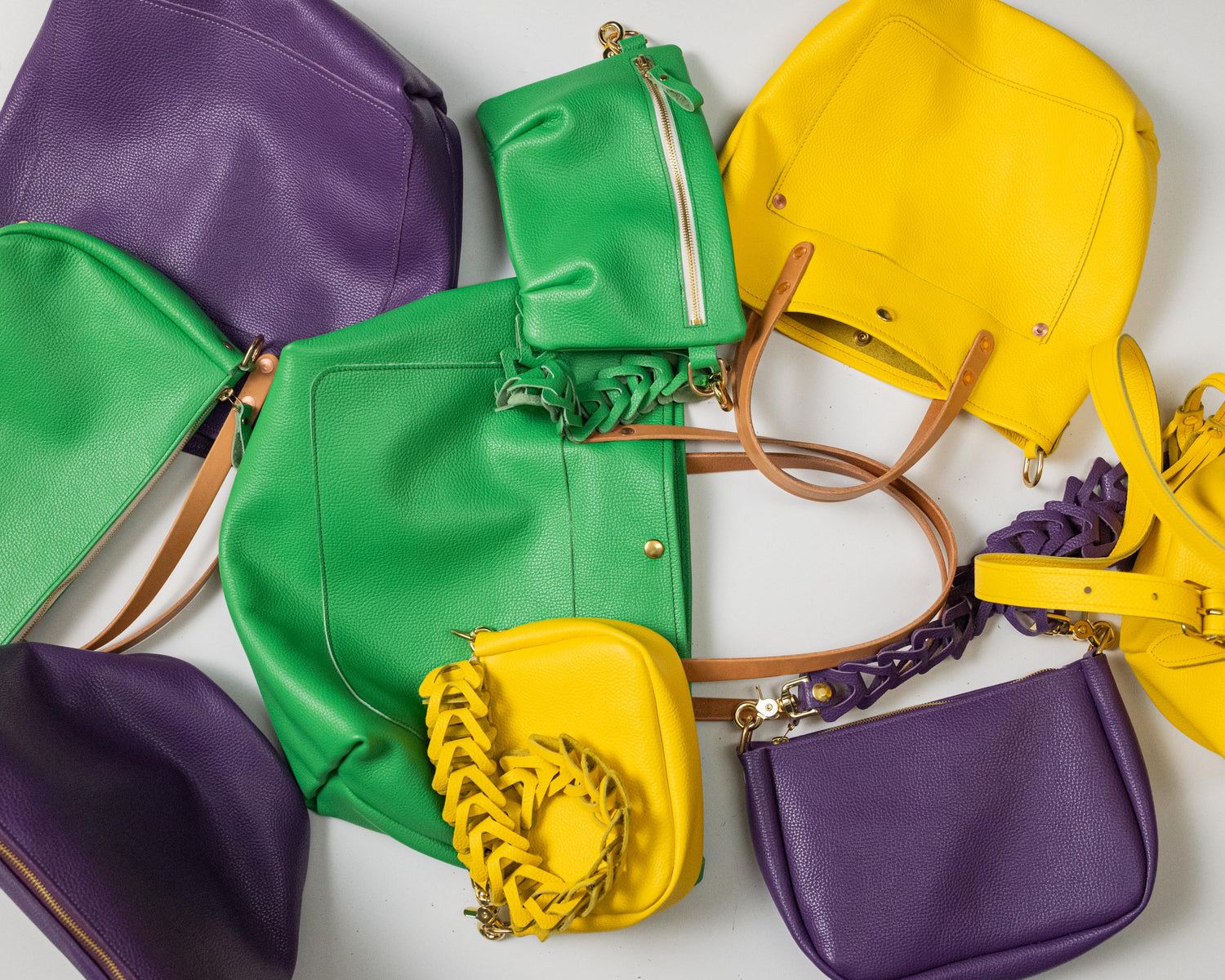 Purple Italian Pebbled Travel Tote