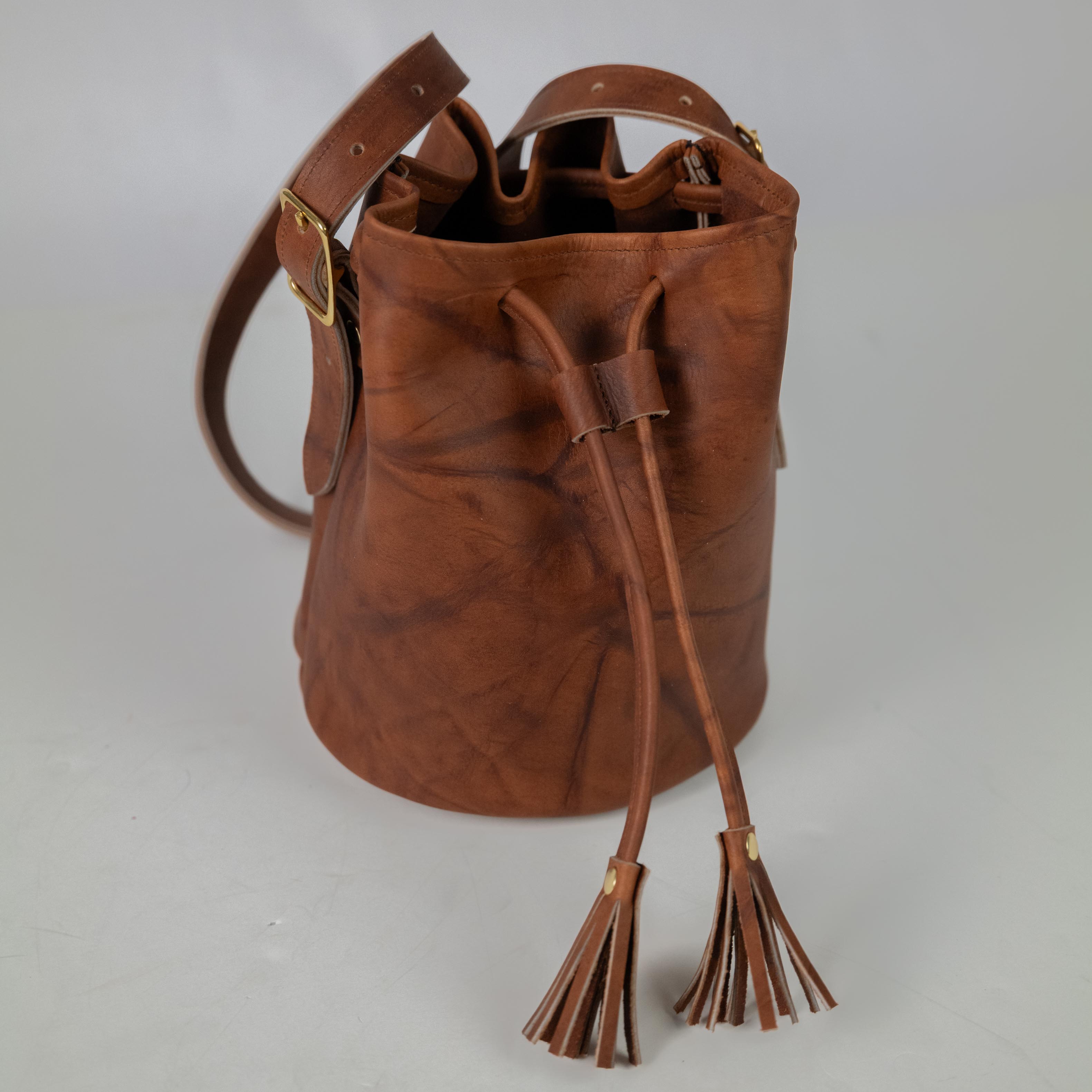 Tan Crunch Bucket Bag