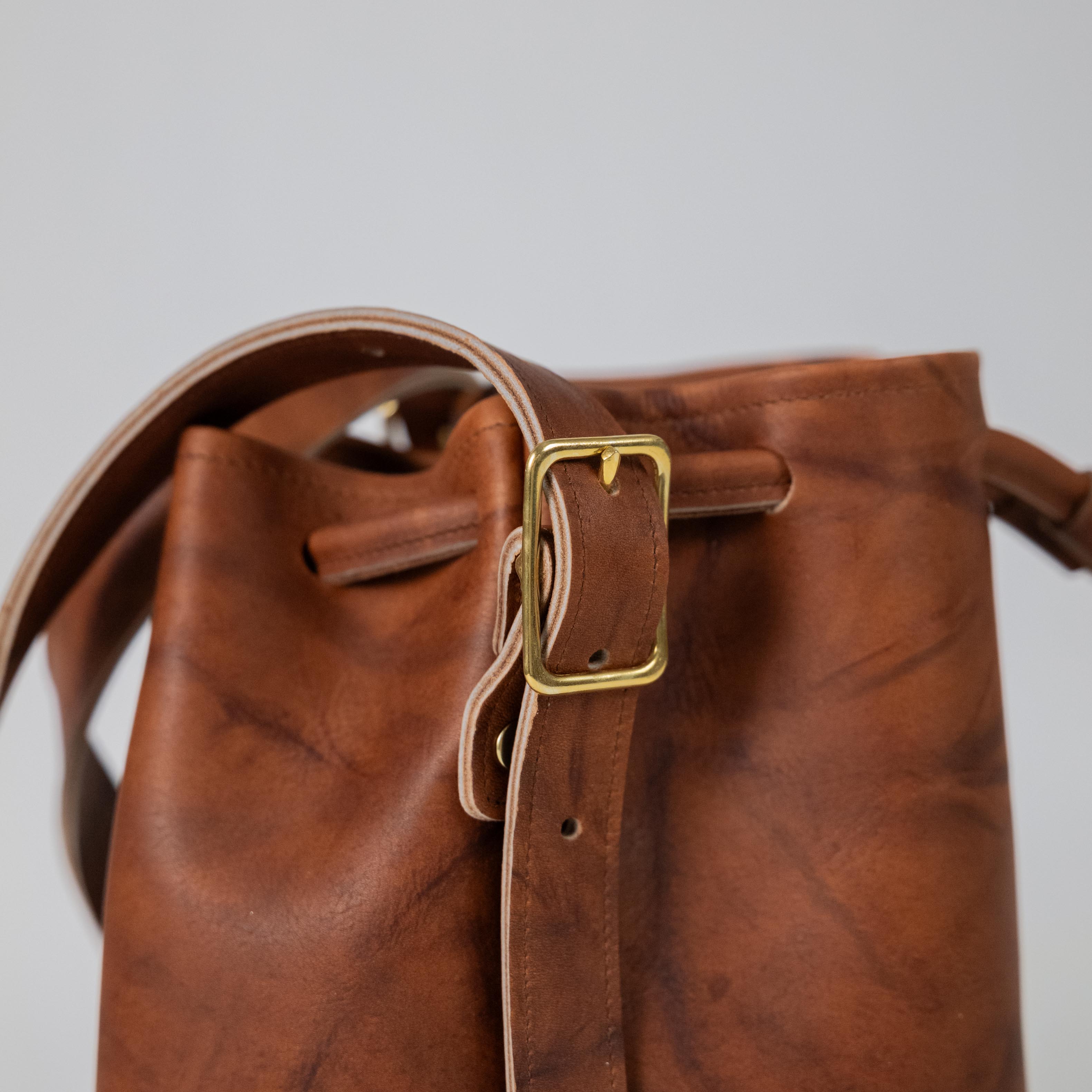 Tan Crunch Bucket Bag