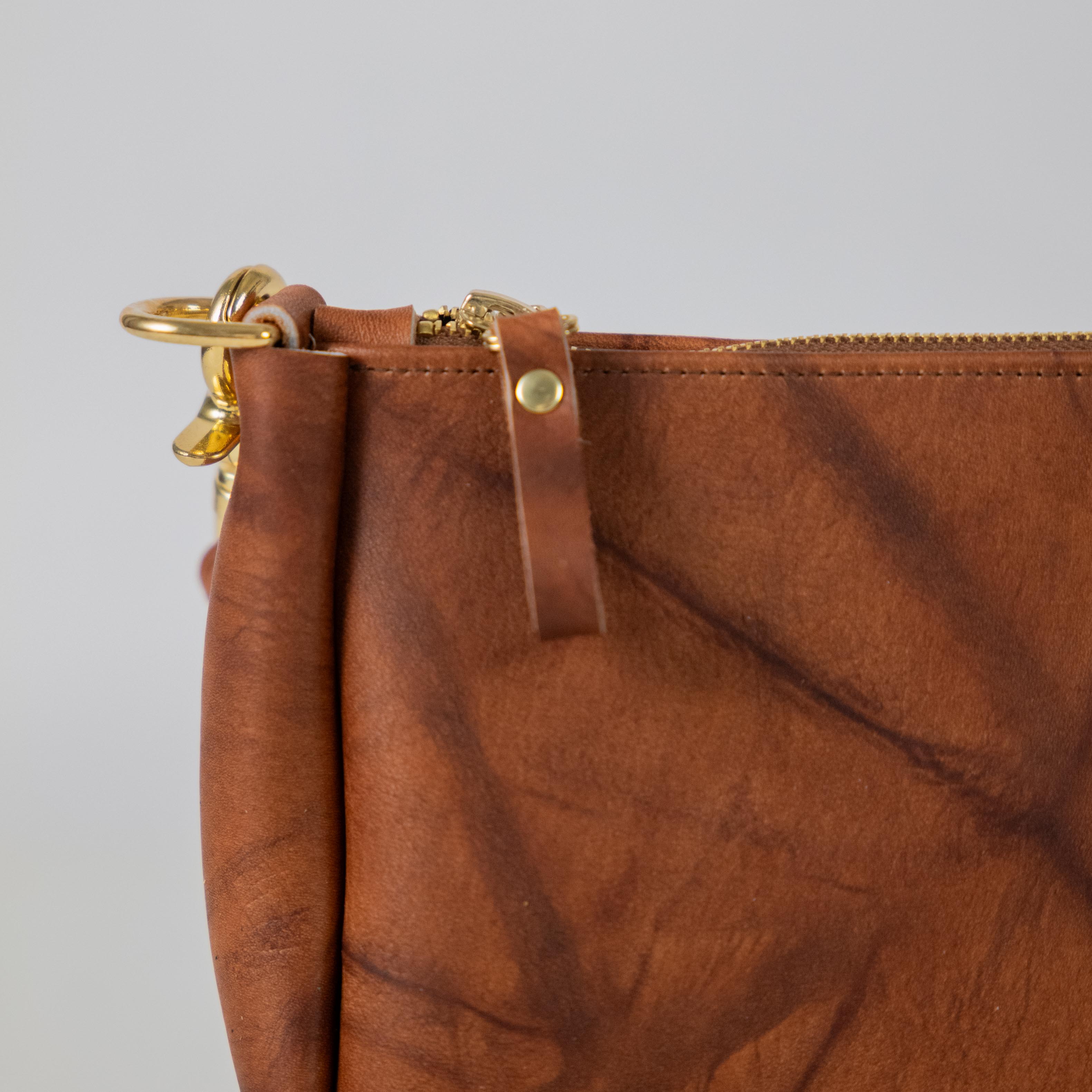 Tan Crunch Crossbody Bag