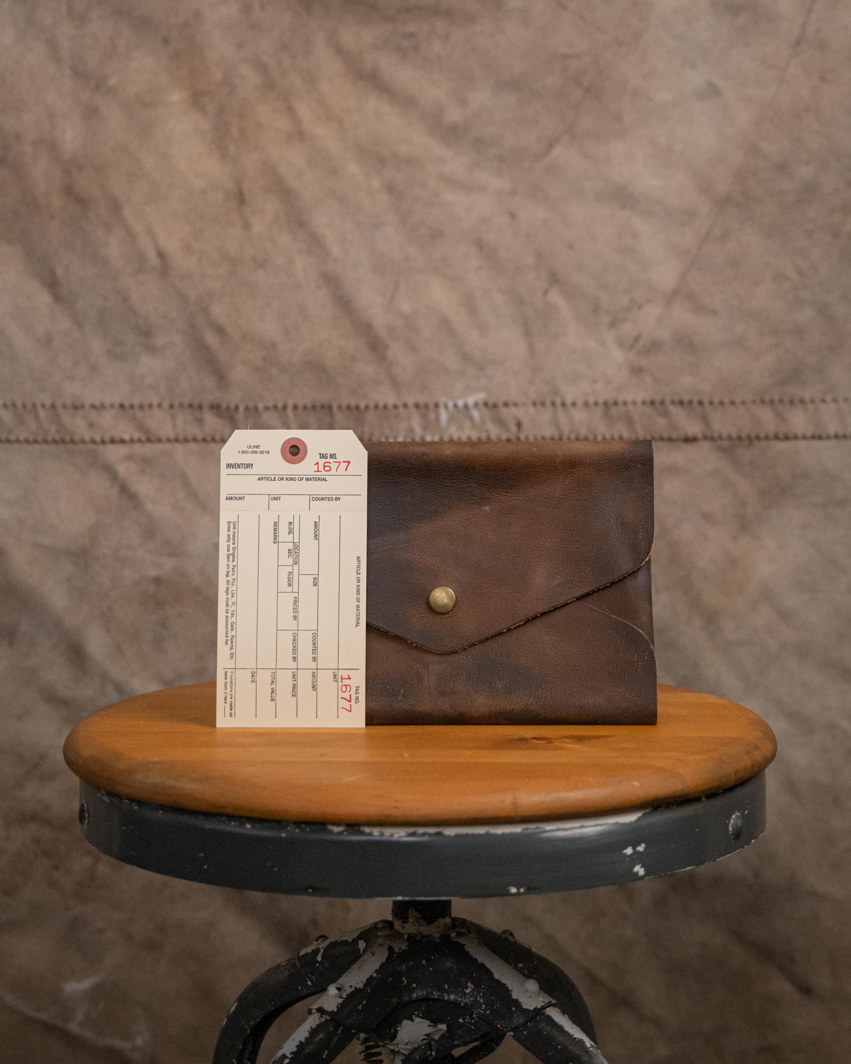 1678 Mottled Olive Kodiak Envelope Clutch