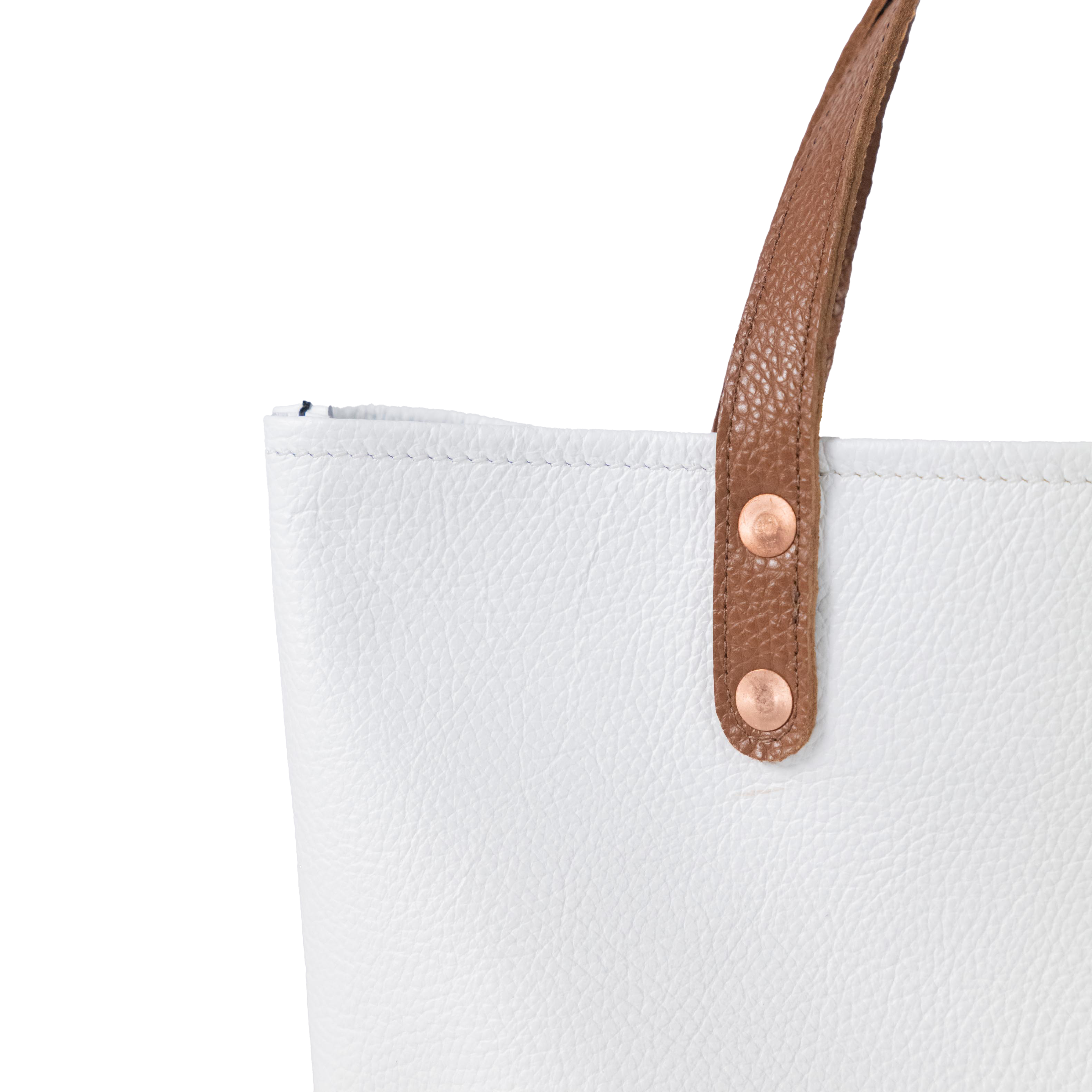 Italian Pebbled East West Panel Tote