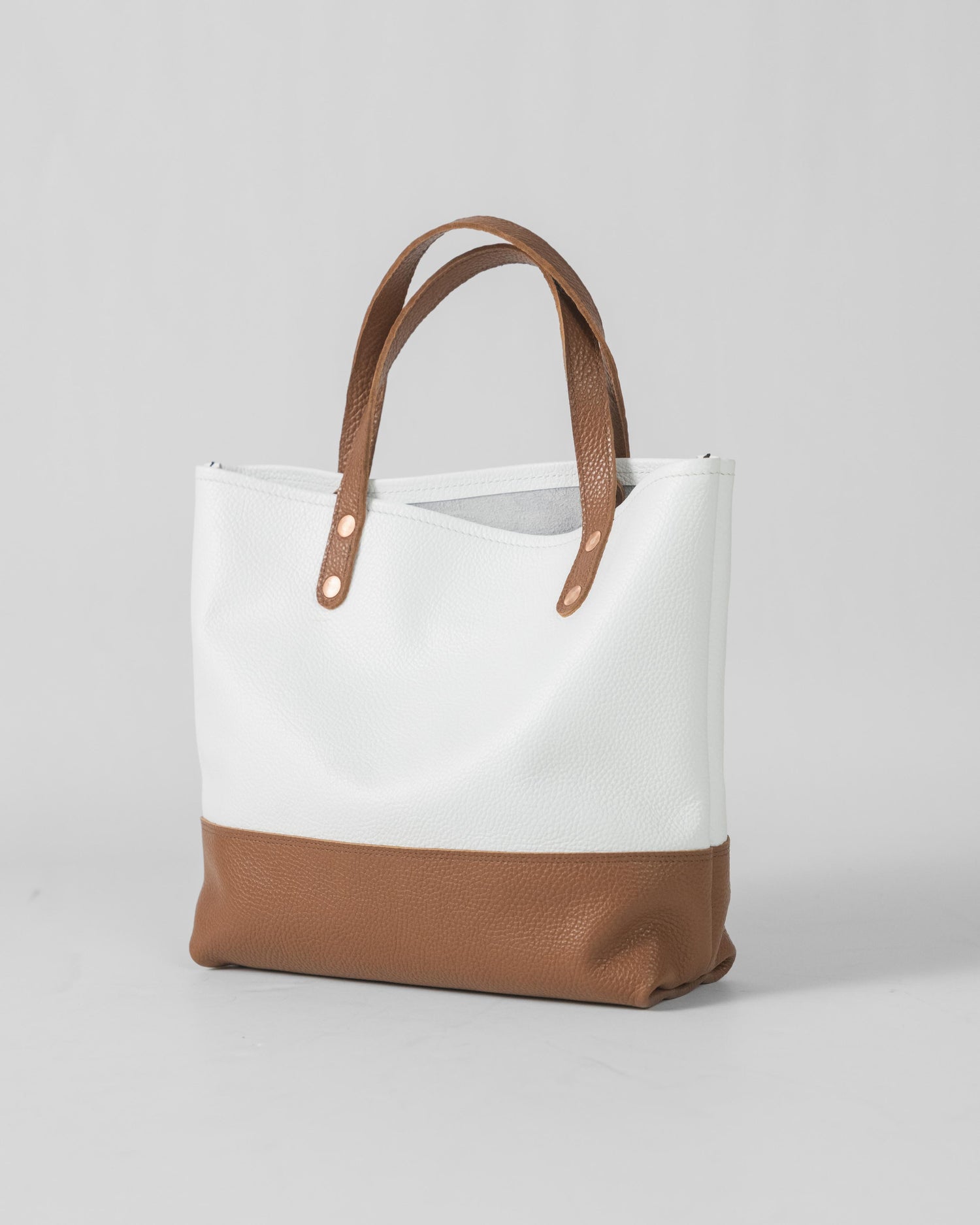Italian Pebbled Mini Panel Tote