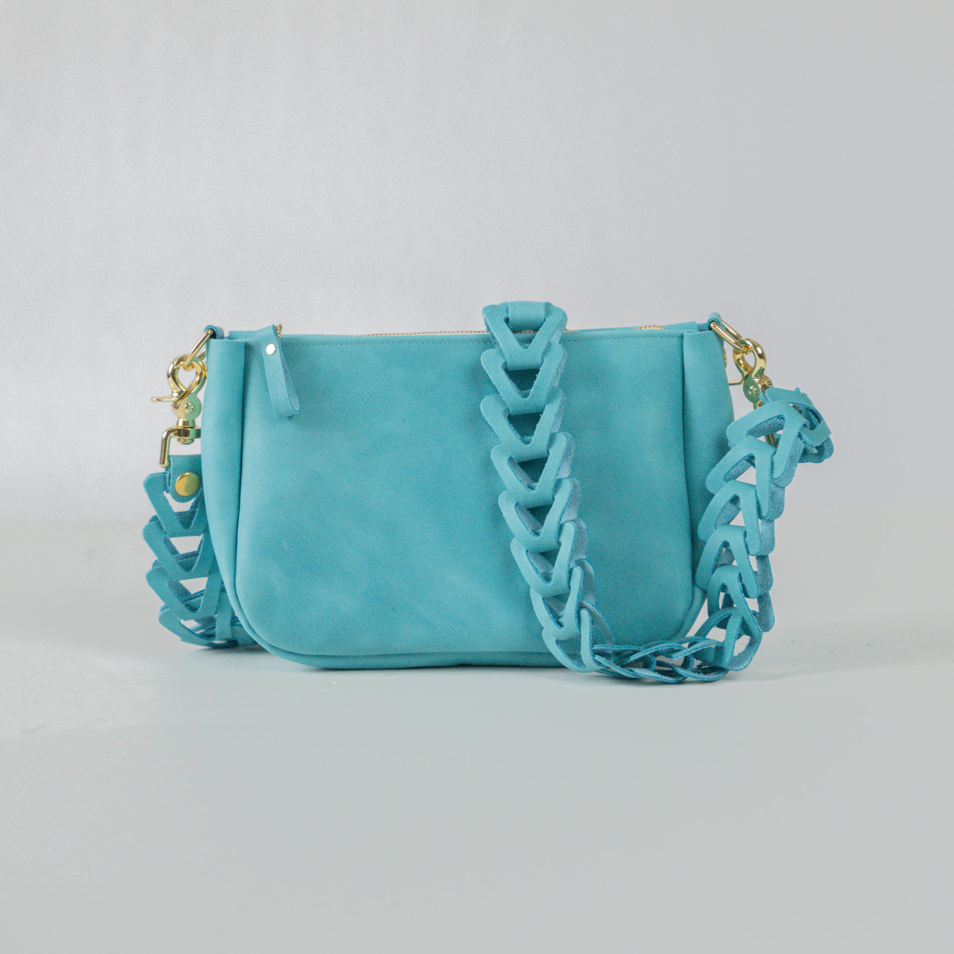 Aegean Blue Medium Crossbody Bag Bundle